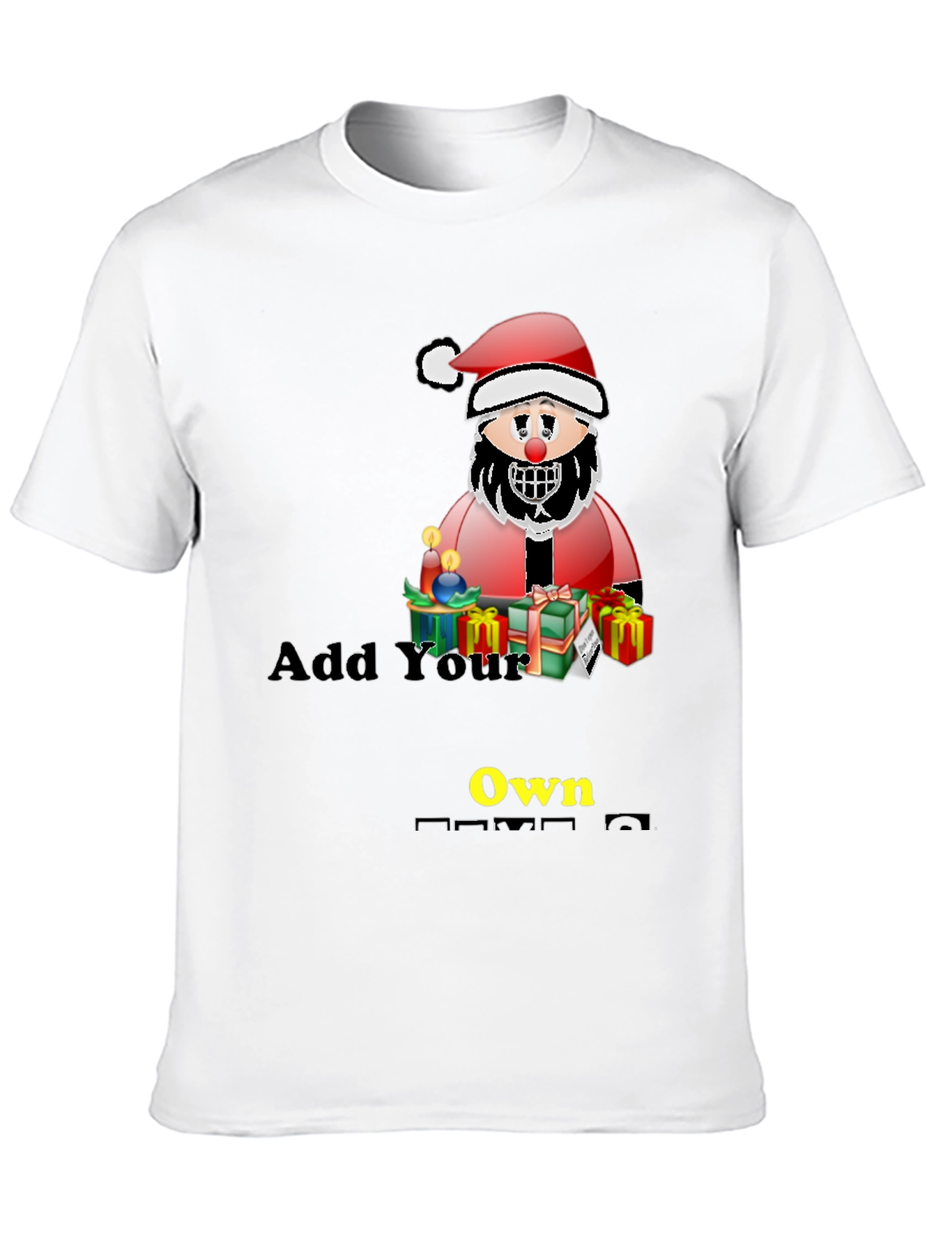 Customizable Santa Graphic Tee - Add Your Own Text!