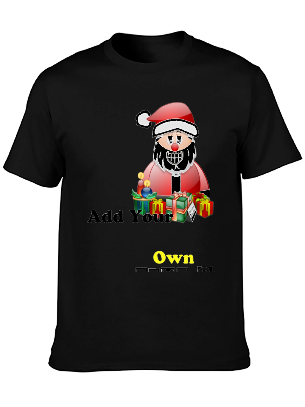 Customizable Santa Graphic Tee - Add Your Own Text!