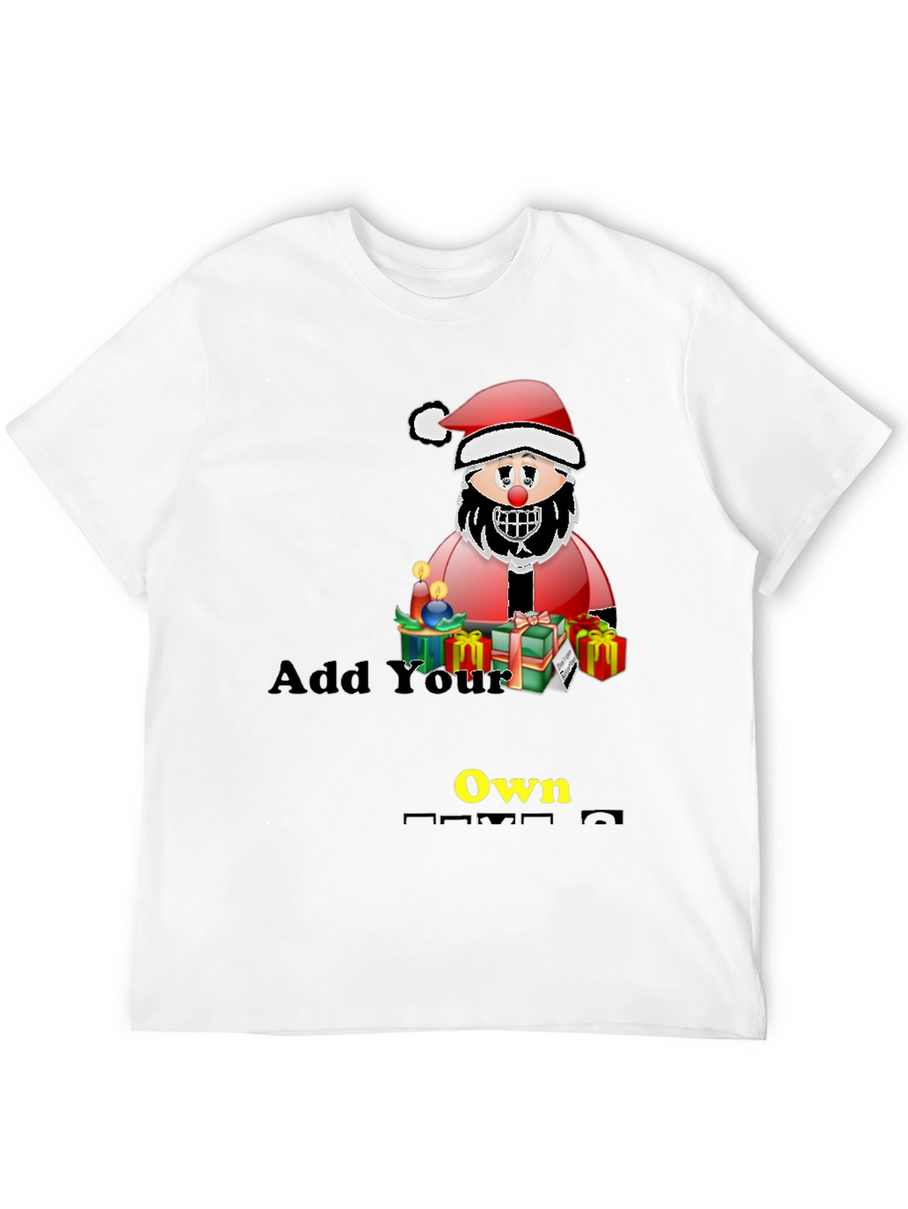 Customizable Santa Graphic Tee - Add Your Own Text!