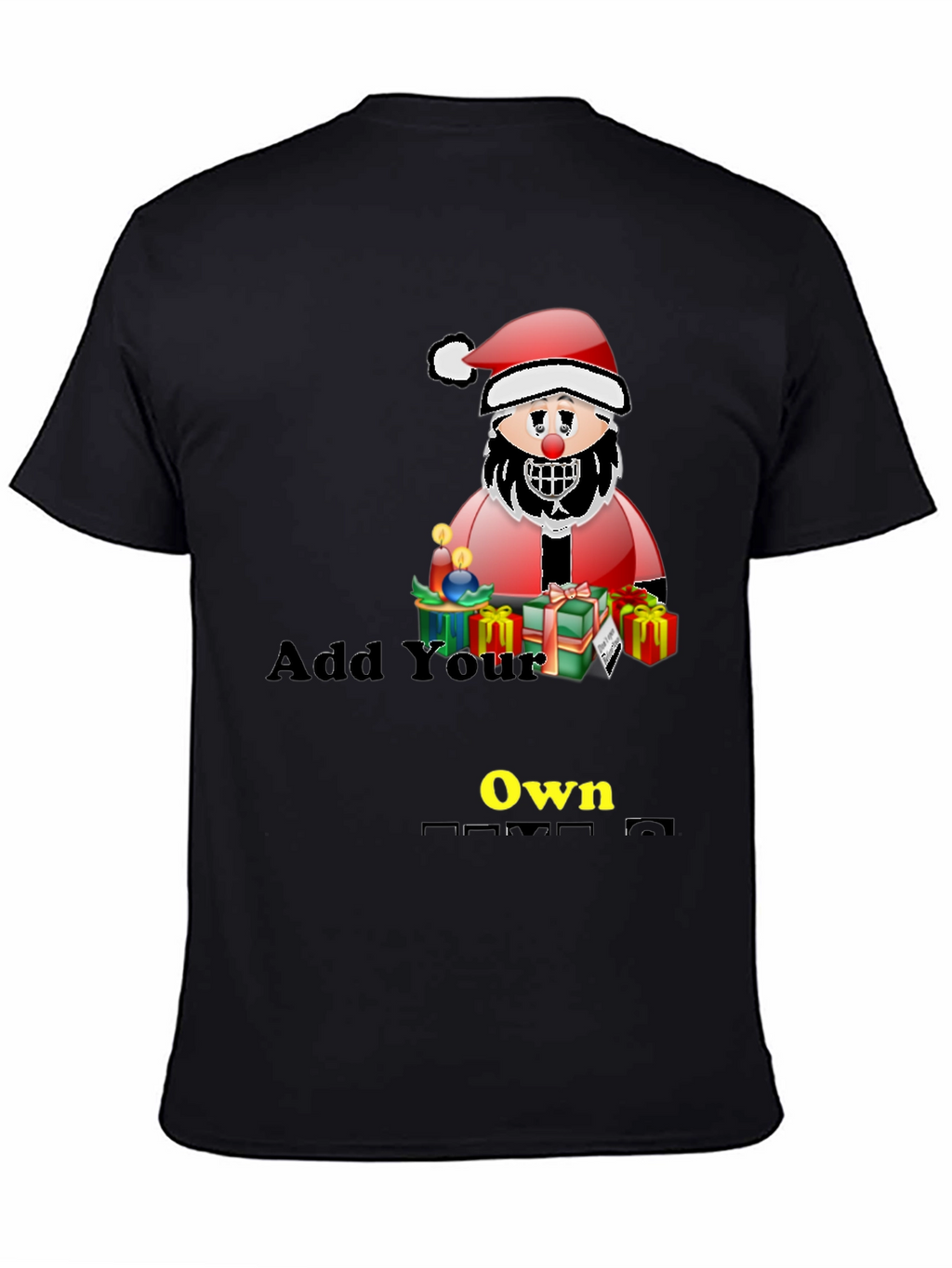 Customizable Santa Graphic Tee - Add Your Own Text!