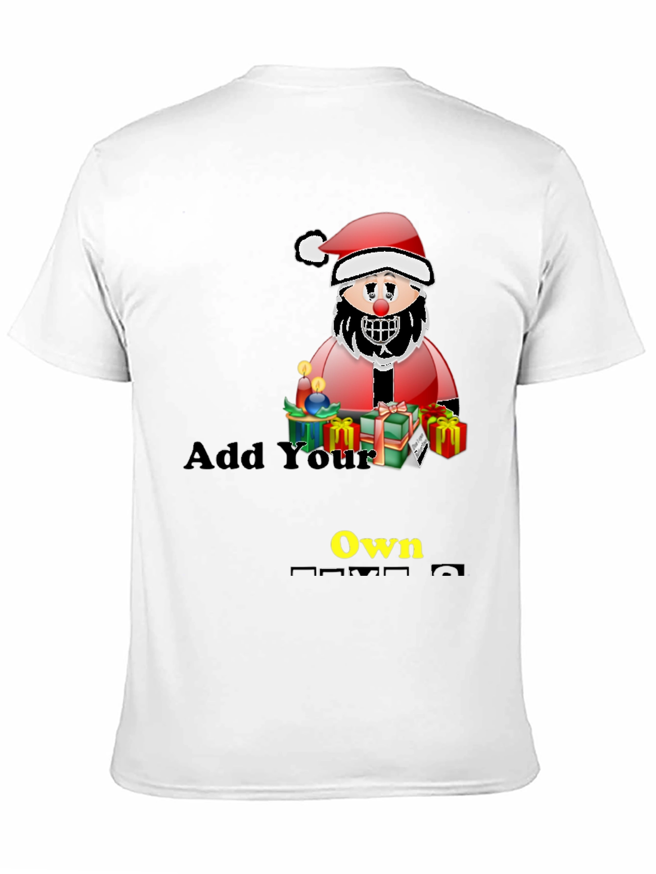 Customizable Santa Graphic Tee - Add Your Own Text!