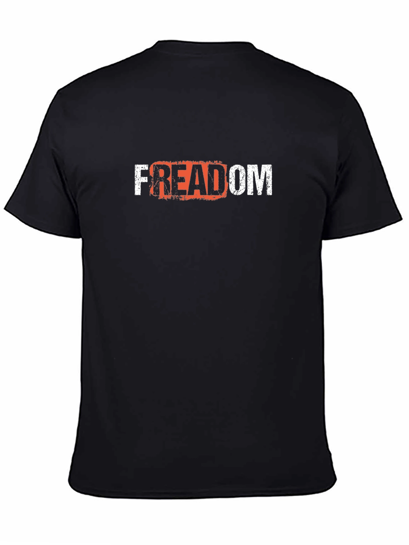 Freedom Graphic T-Shirt - Black Crew Neck Tee