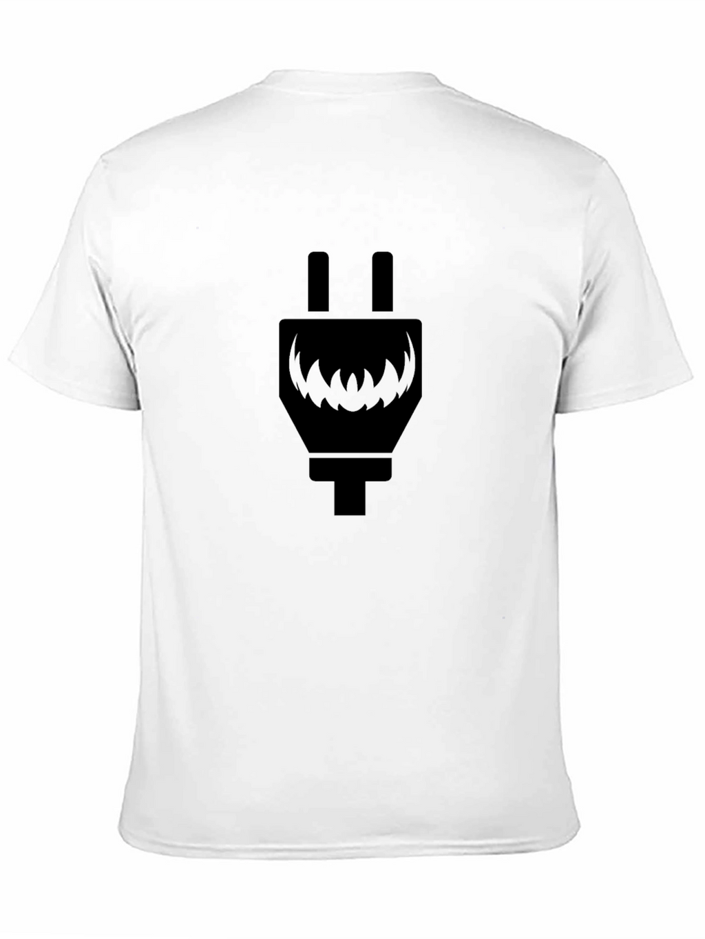Electric Plug Monster Graphic T-Shirt - Cool Black Tee