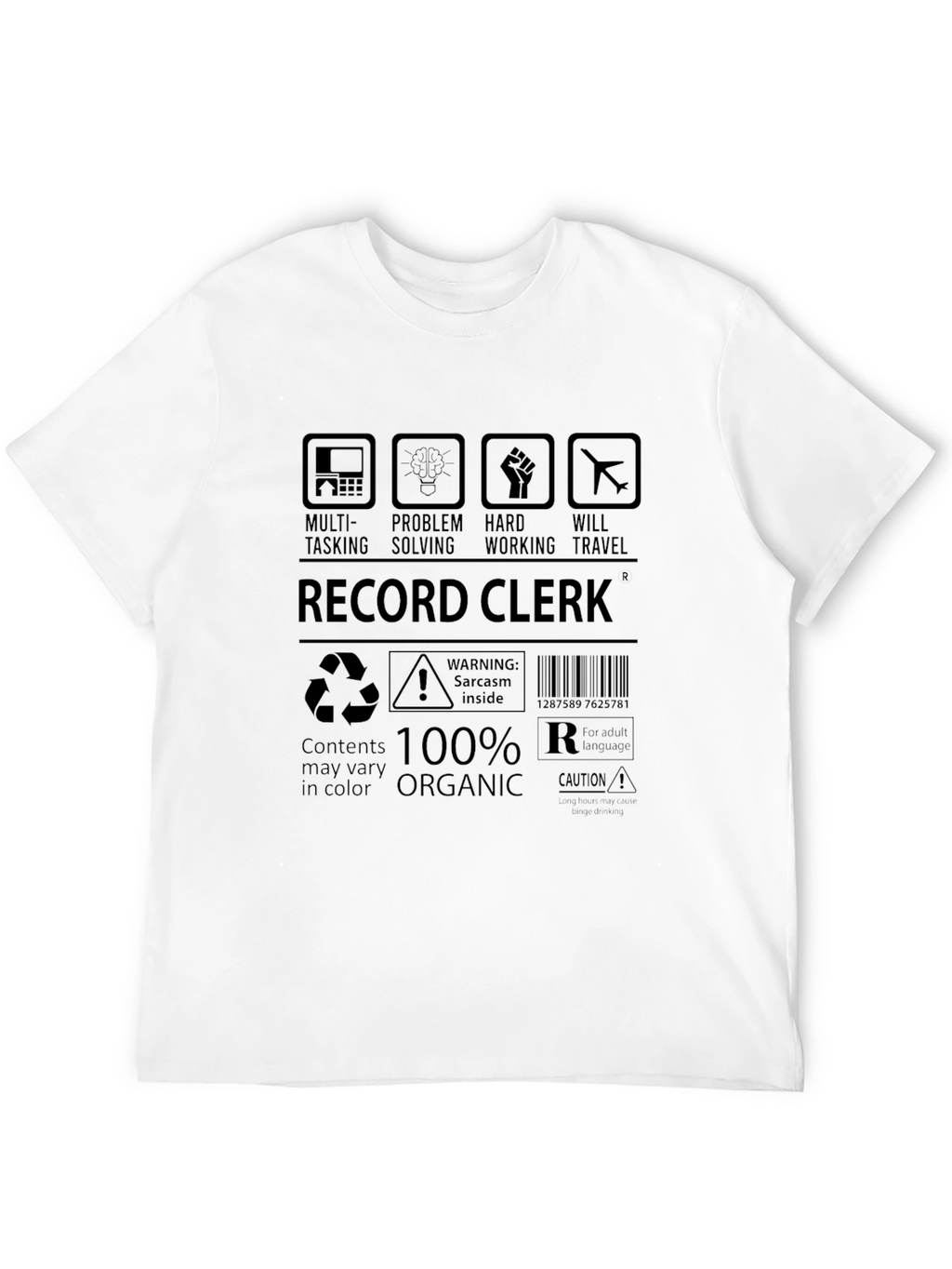 Record Clerk T-Shirt: Multi-Tasking Problem-Solving Pro
