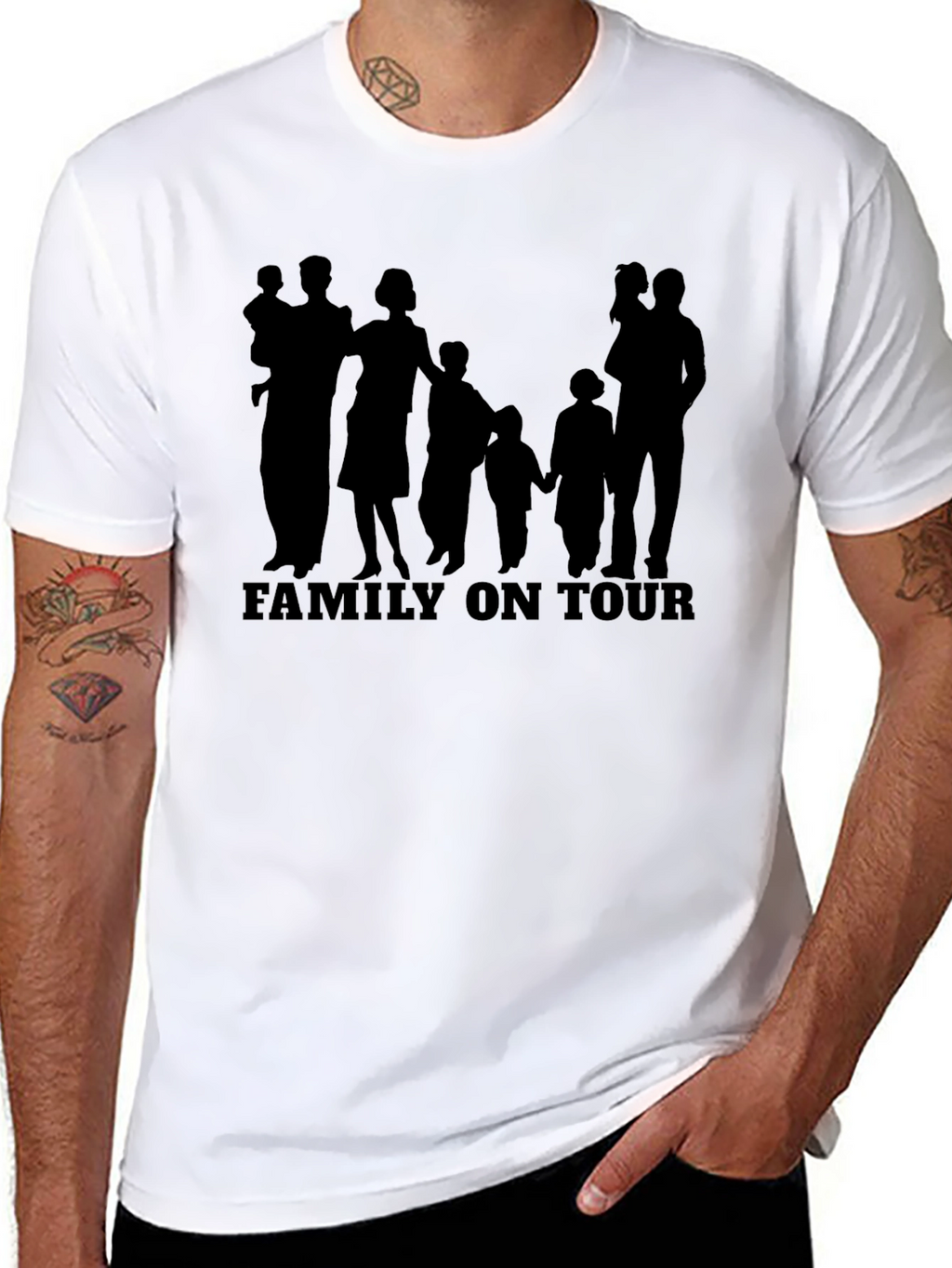 Family On Tour Graphic T-Shirt - Stylish Black Tee