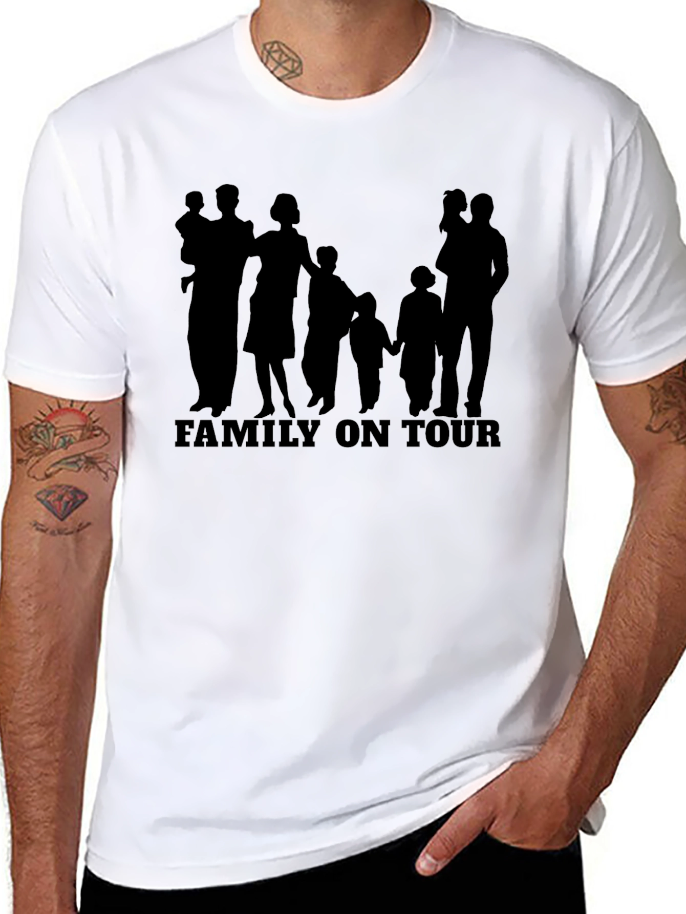 Family On Tour Graphic T-Shirt - Stylish Black Tee