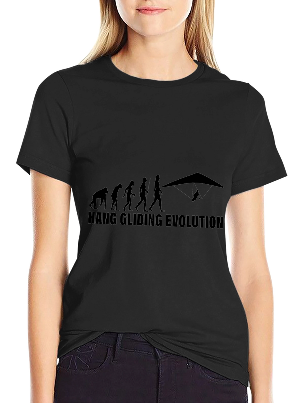 Hang Gliding Evolution T-Shirt - Black