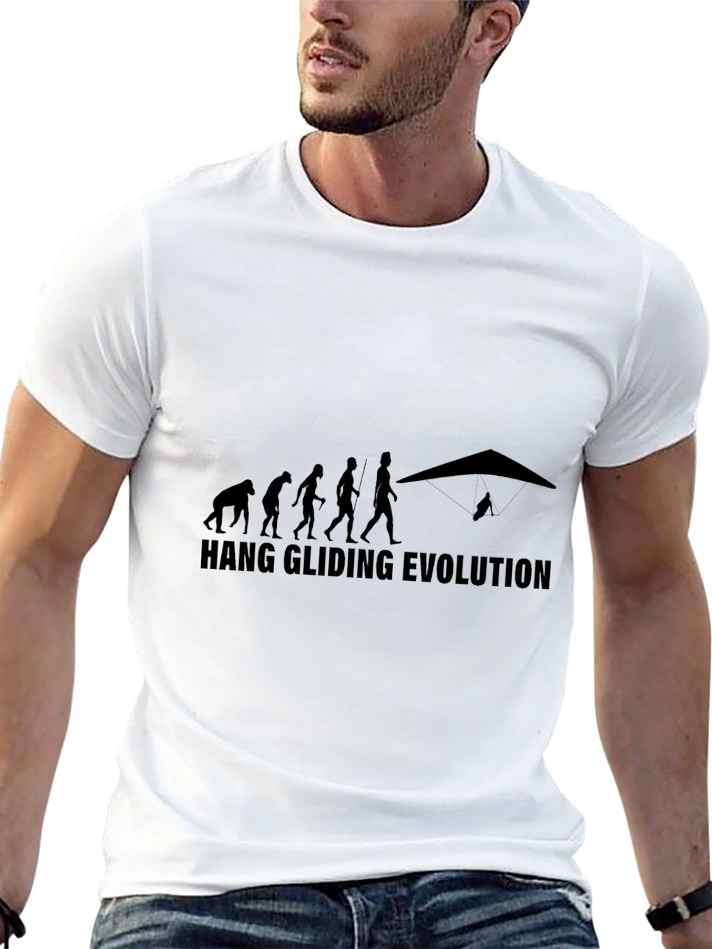 Hang Gliding Evolution T-Shirt - Black