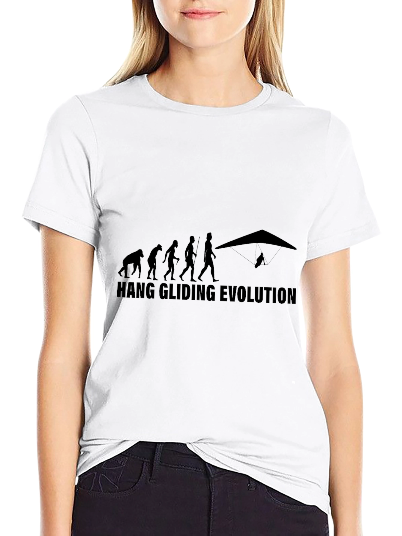 Hang Gliding Evolution T-Shirt - Black