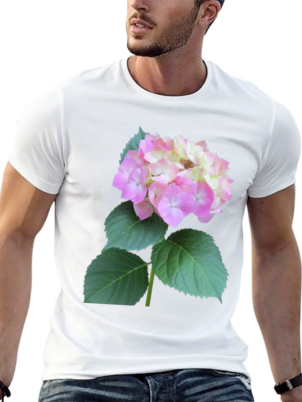 Floral Graphic Tee - Hydrangea Design