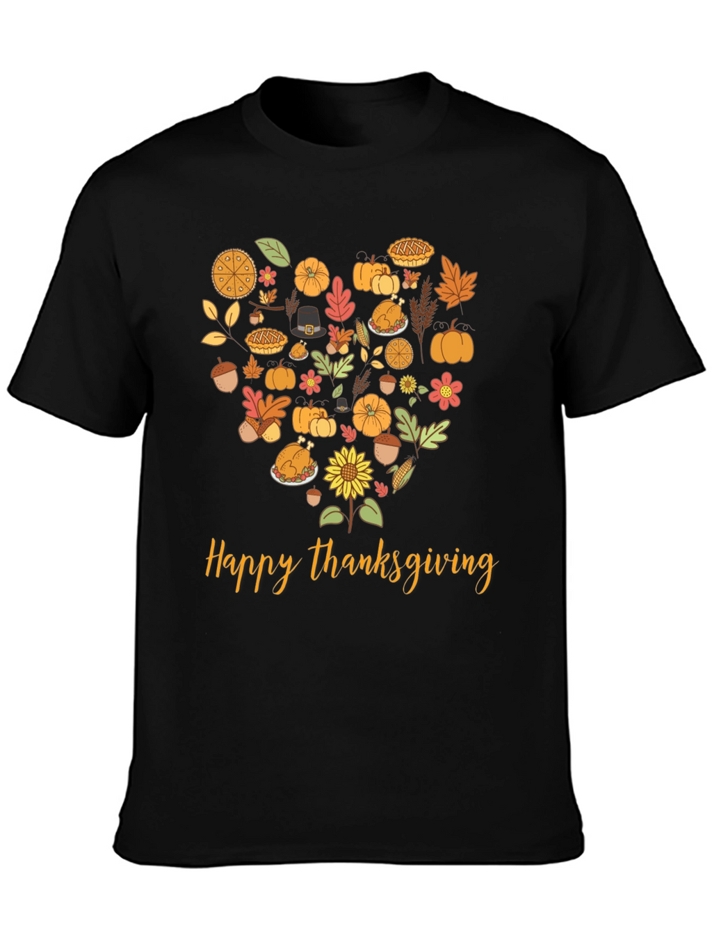 Thanksgiving Heart Graphic T-Shirt
