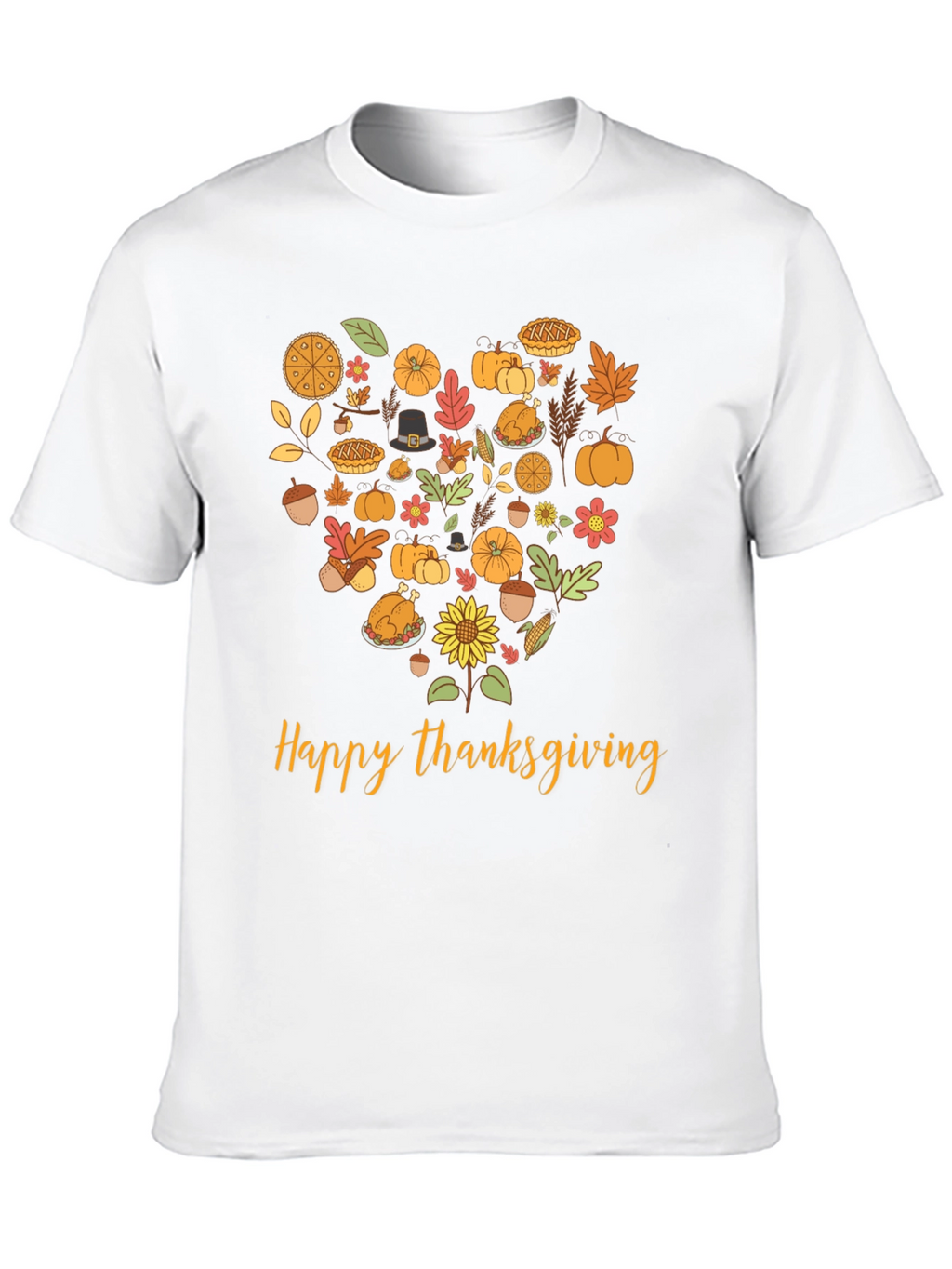 Thanksgiving Heart Graphic T-Shirt