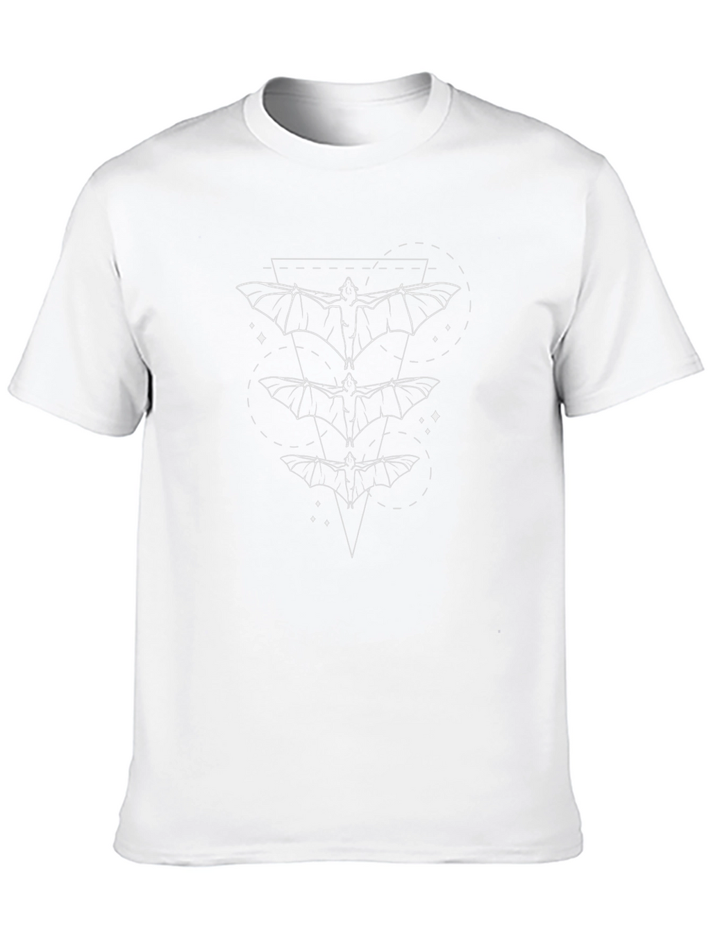 Geometric Bats Graphic Tee - Dark Style