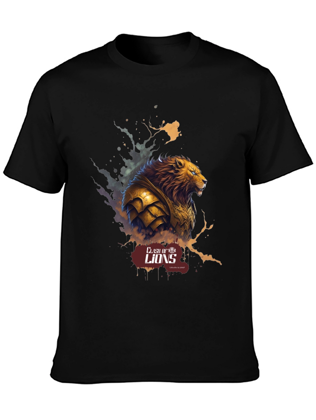 Clash of Lions Black Graphic Tee