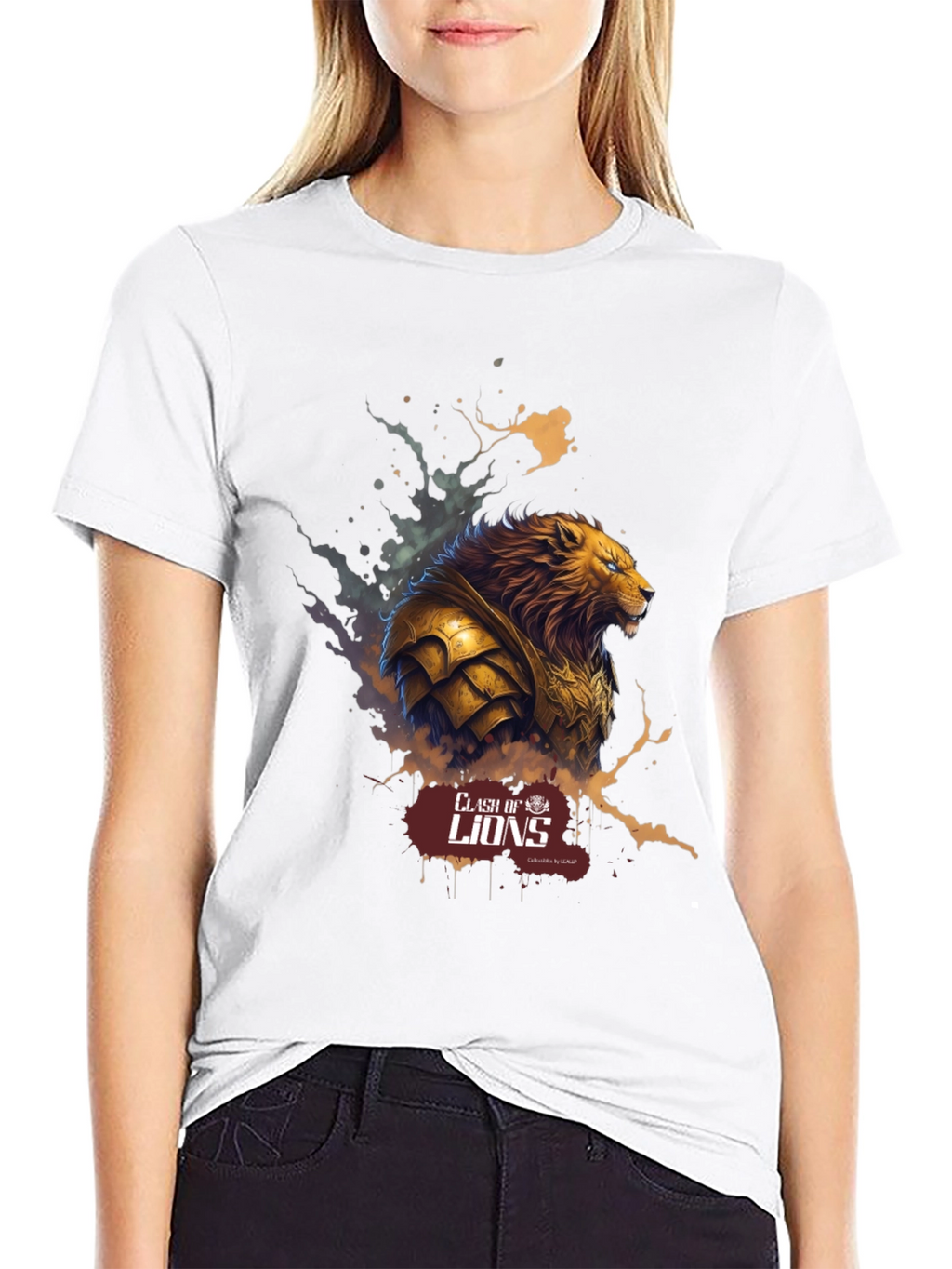 Clash of Lions Black Graphic Tee