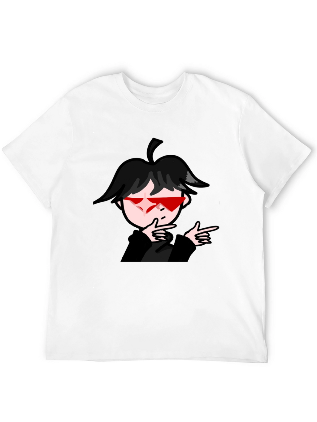 Cool Anime Boy Graphic Black T-Shirt