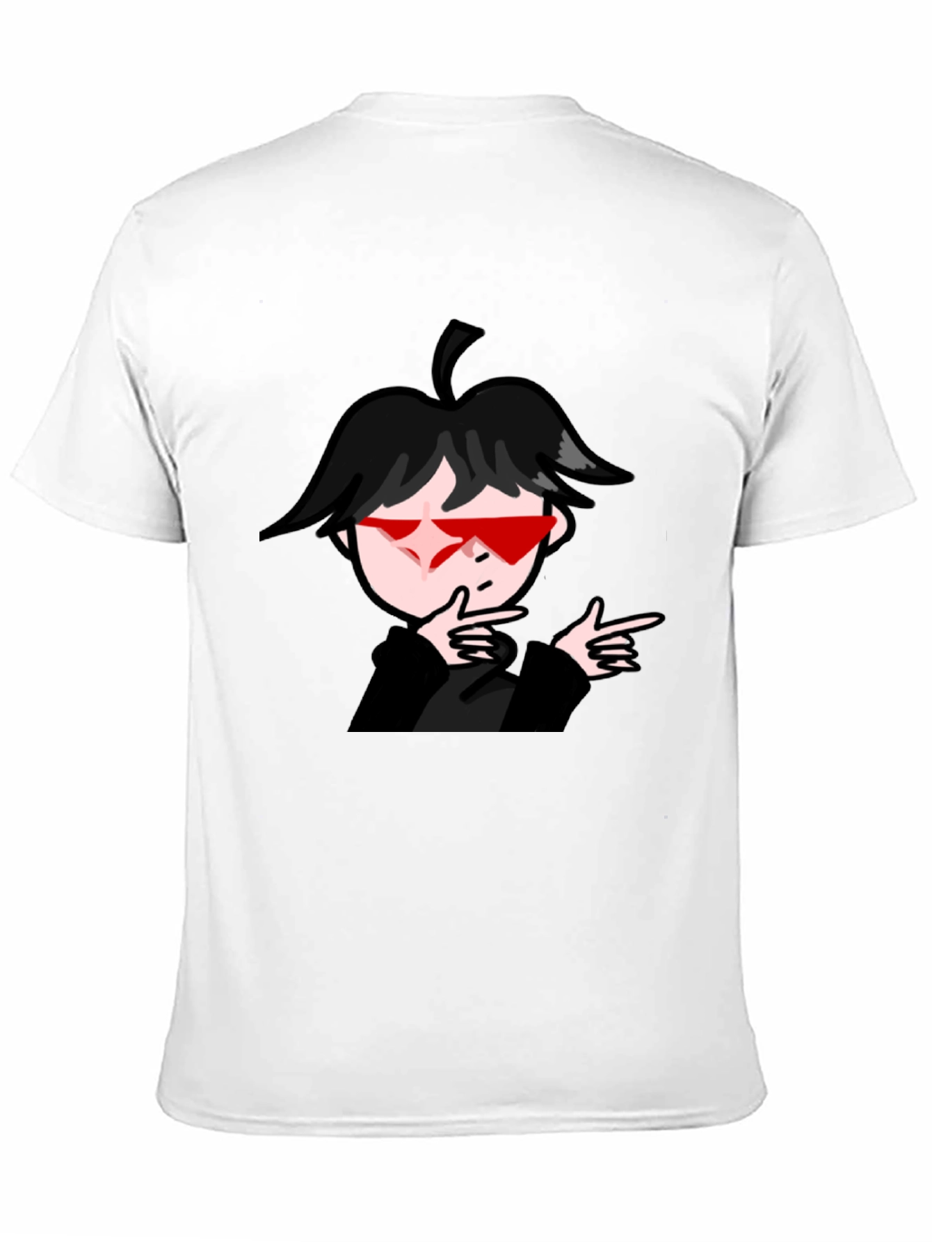 Cool Anime Boy Graphic Black T-Shirt