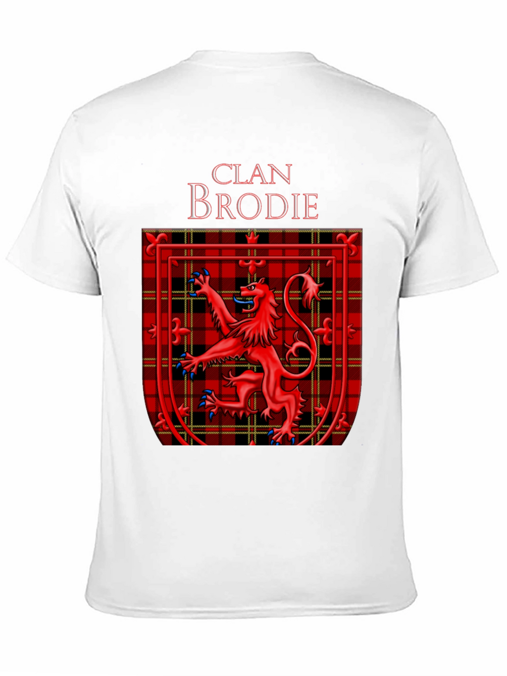 Clan Brodie Tartan Lion Black T-Shirt