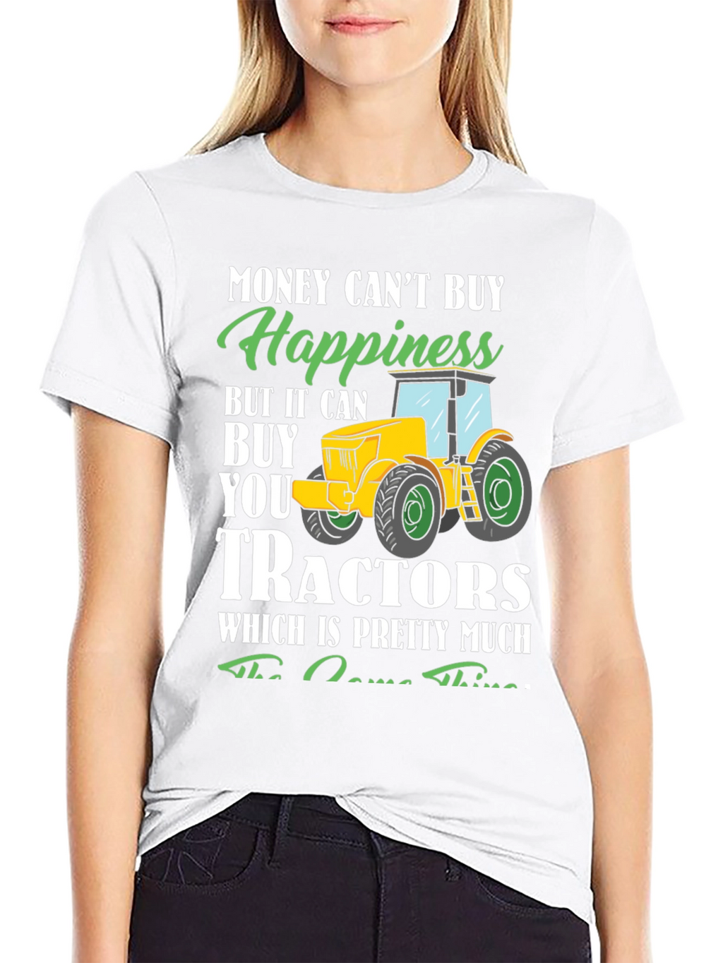 Funny Tractor T-Shirt - Buy Tractors Happiness