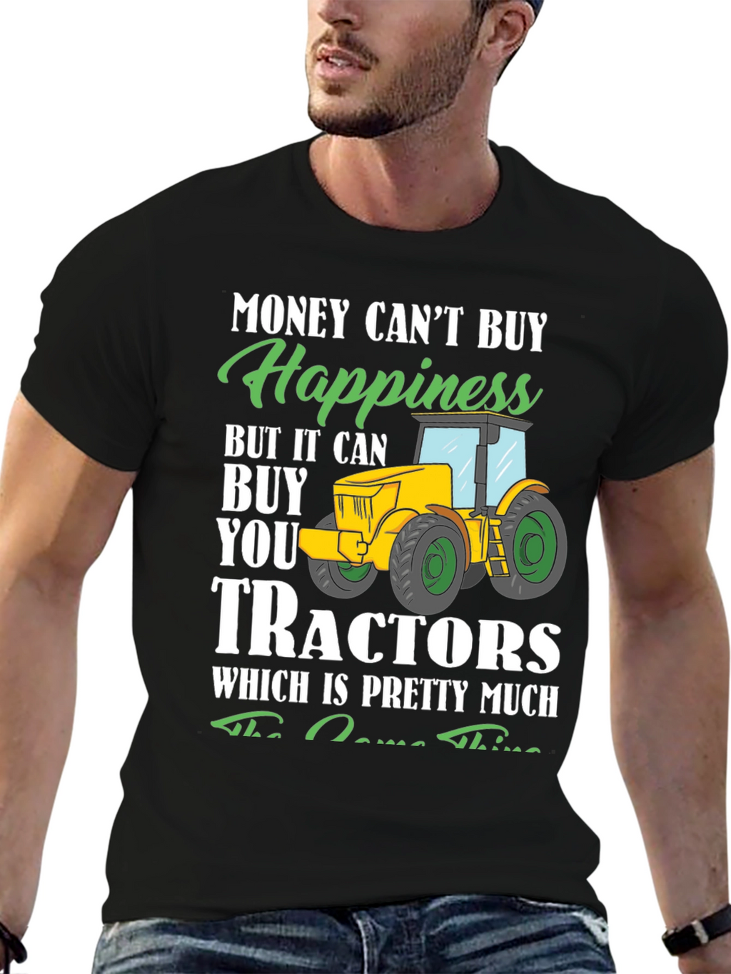 Funny Tractor T-Shirt - Buy Tractors Happiness