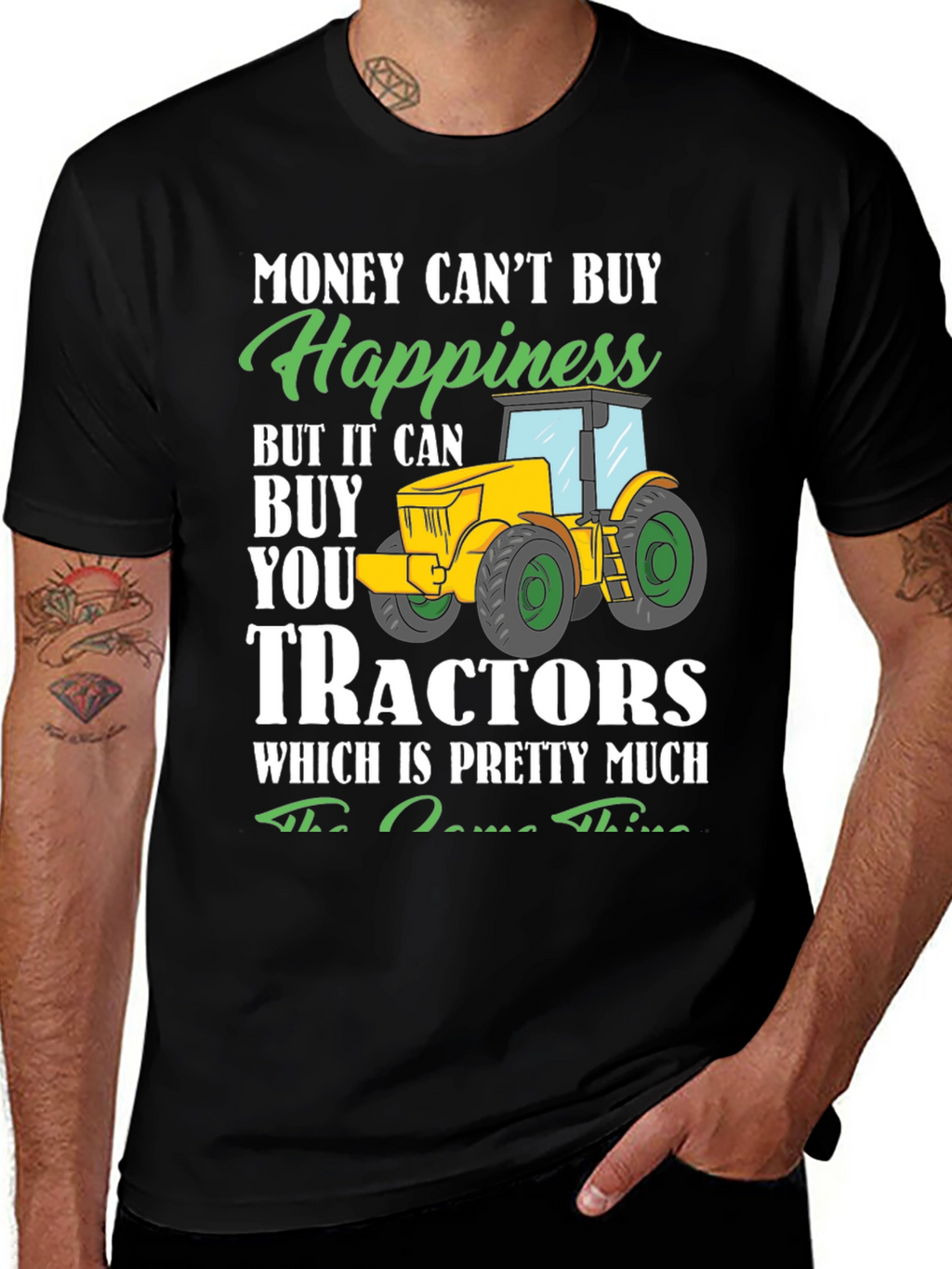 Funny Tractor T-Shirt - Buy Tractors Happiness