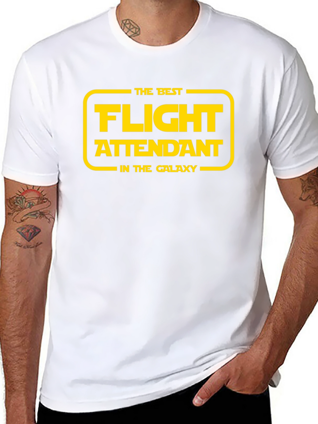 Best Flight Attendant Galaxy T-Shirt