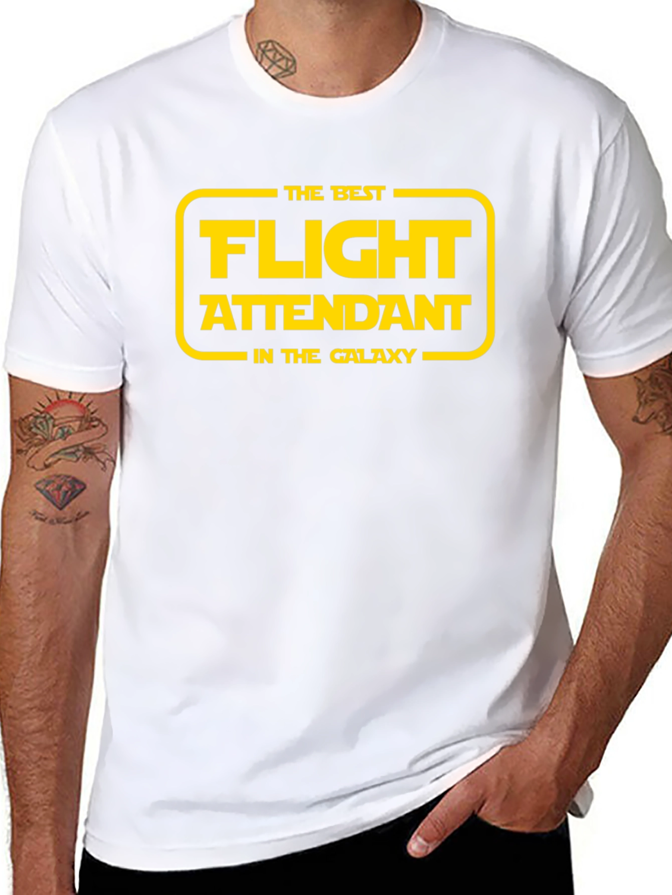 Best Flight Attendant Galaxy T-Shirt