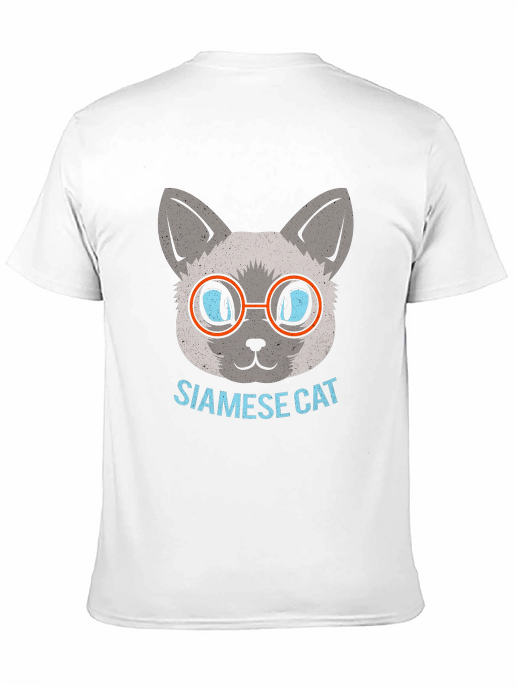 Siamese Cat with Glasses Graphic T-Shirt