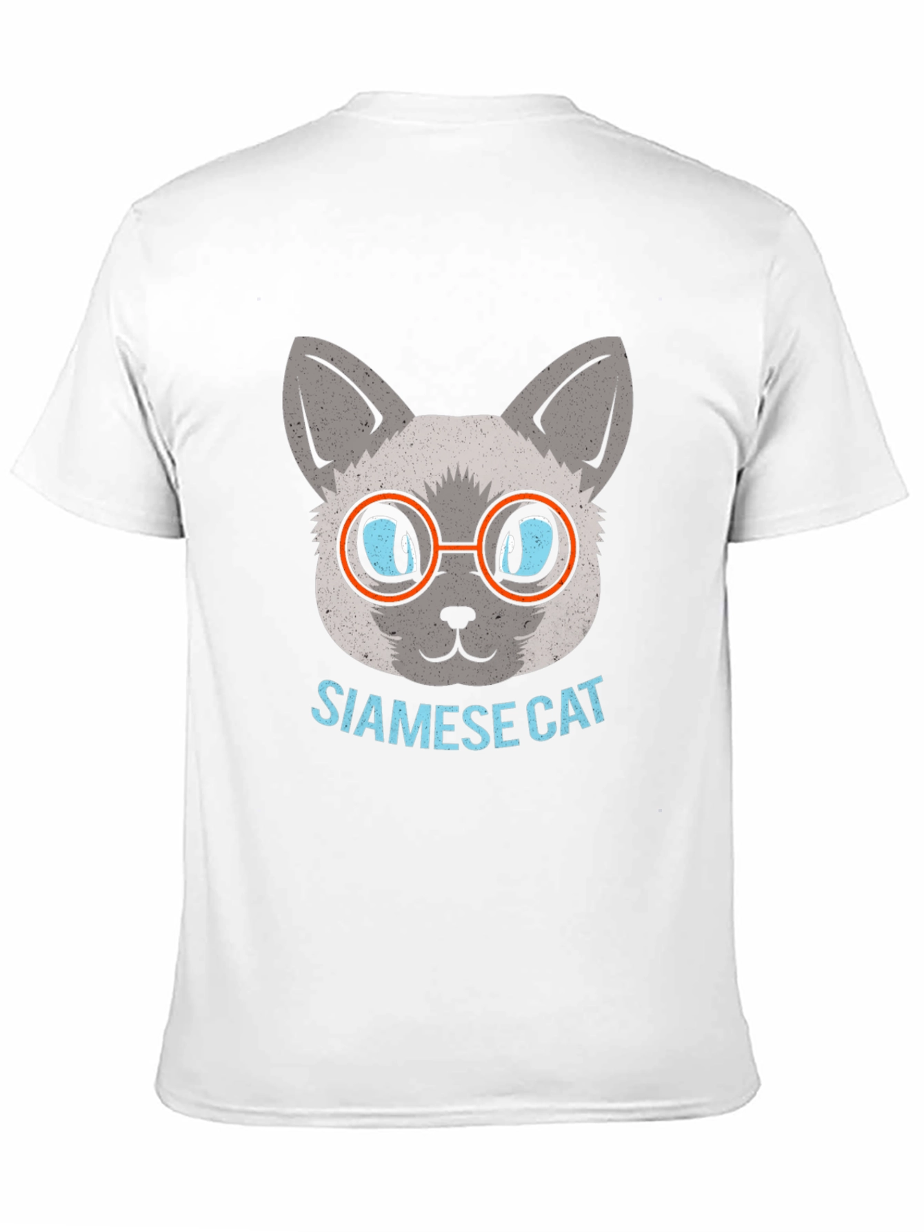 Siamese Cat with Glasses Graphic T-Shirt