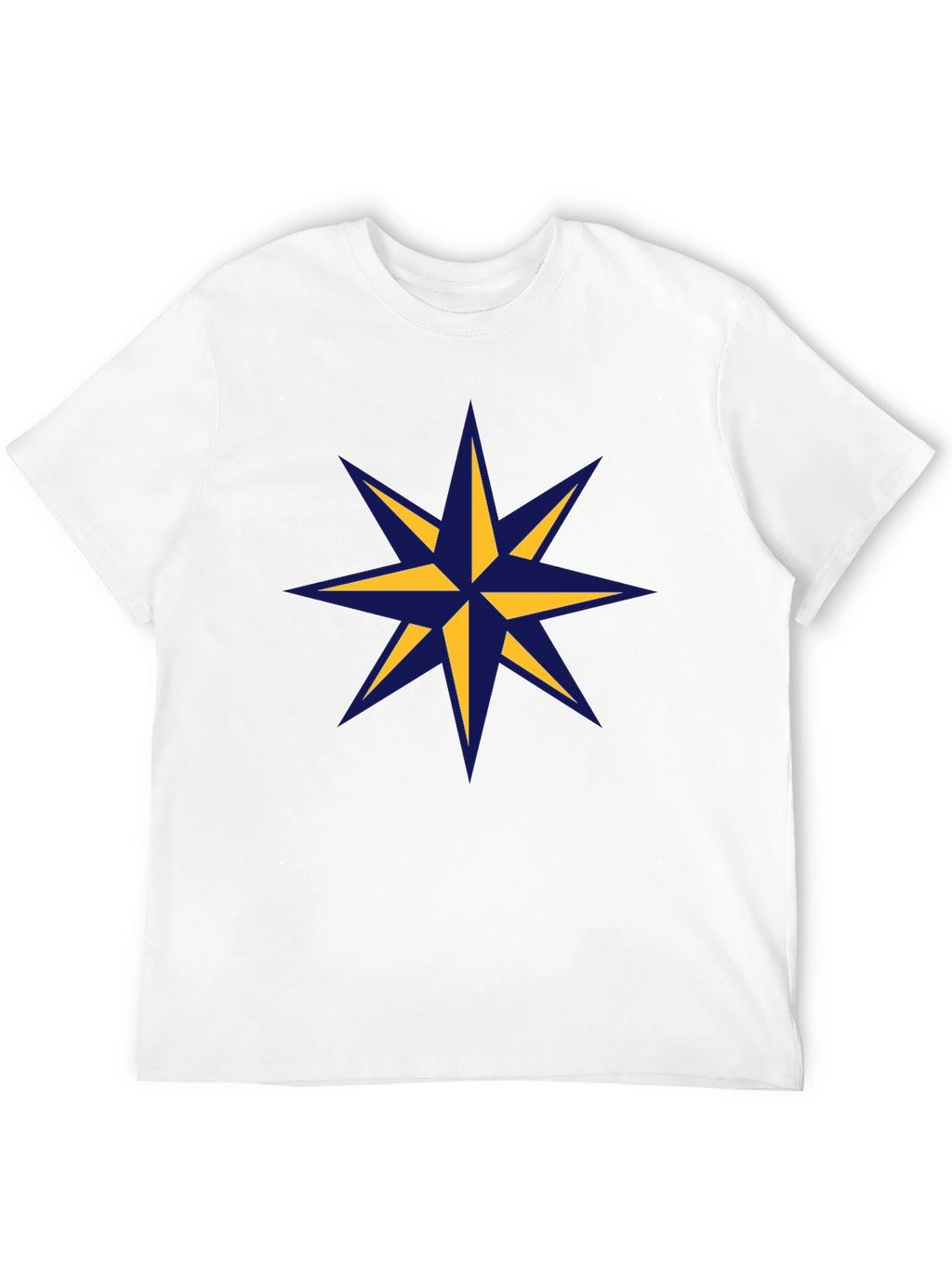 Nautical Star Graphic Tee - Stylish Mens Black T-Shirt