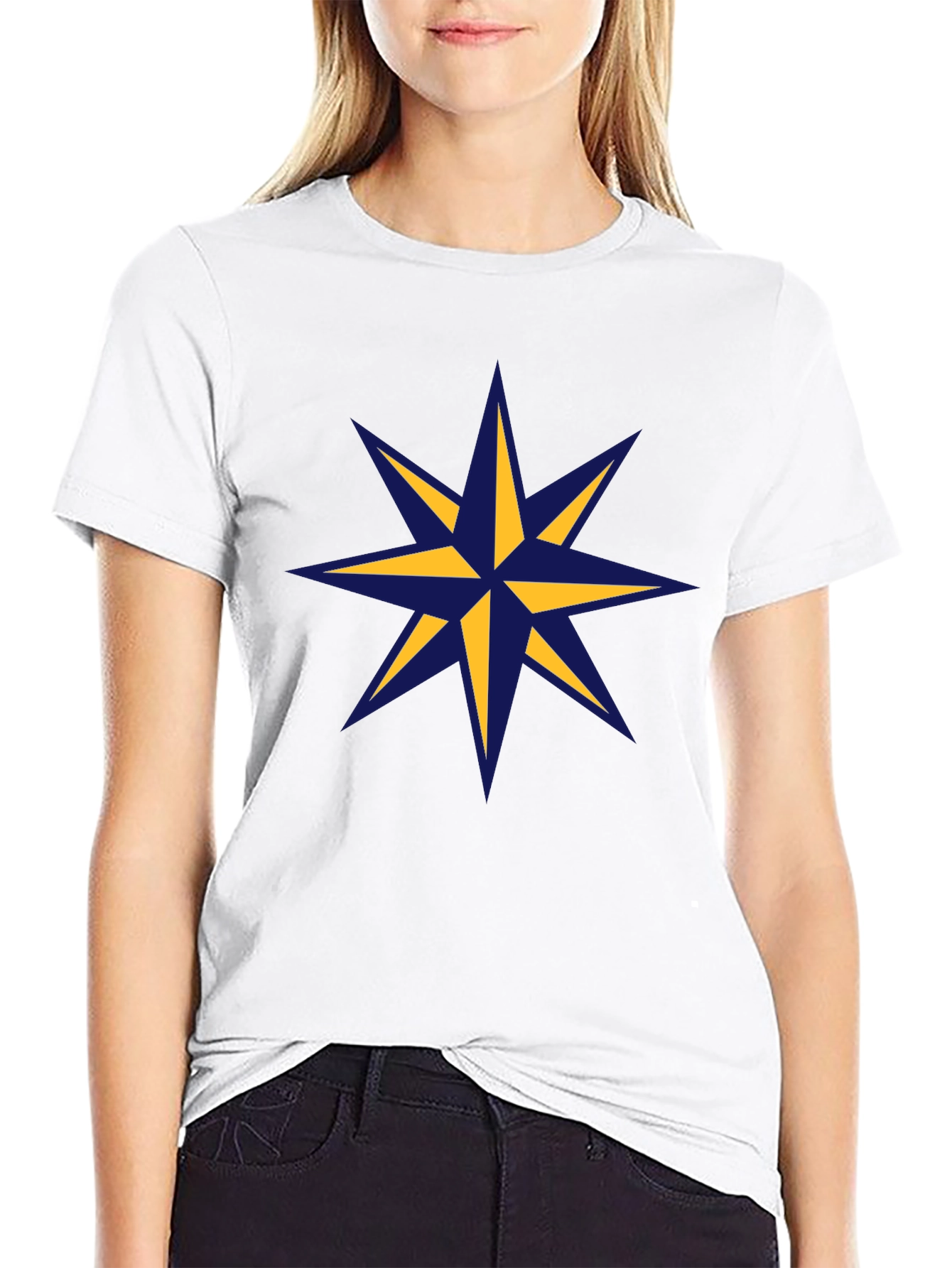 Nautical Star Graphic Tee - Stylish Mens Black T-Shirt