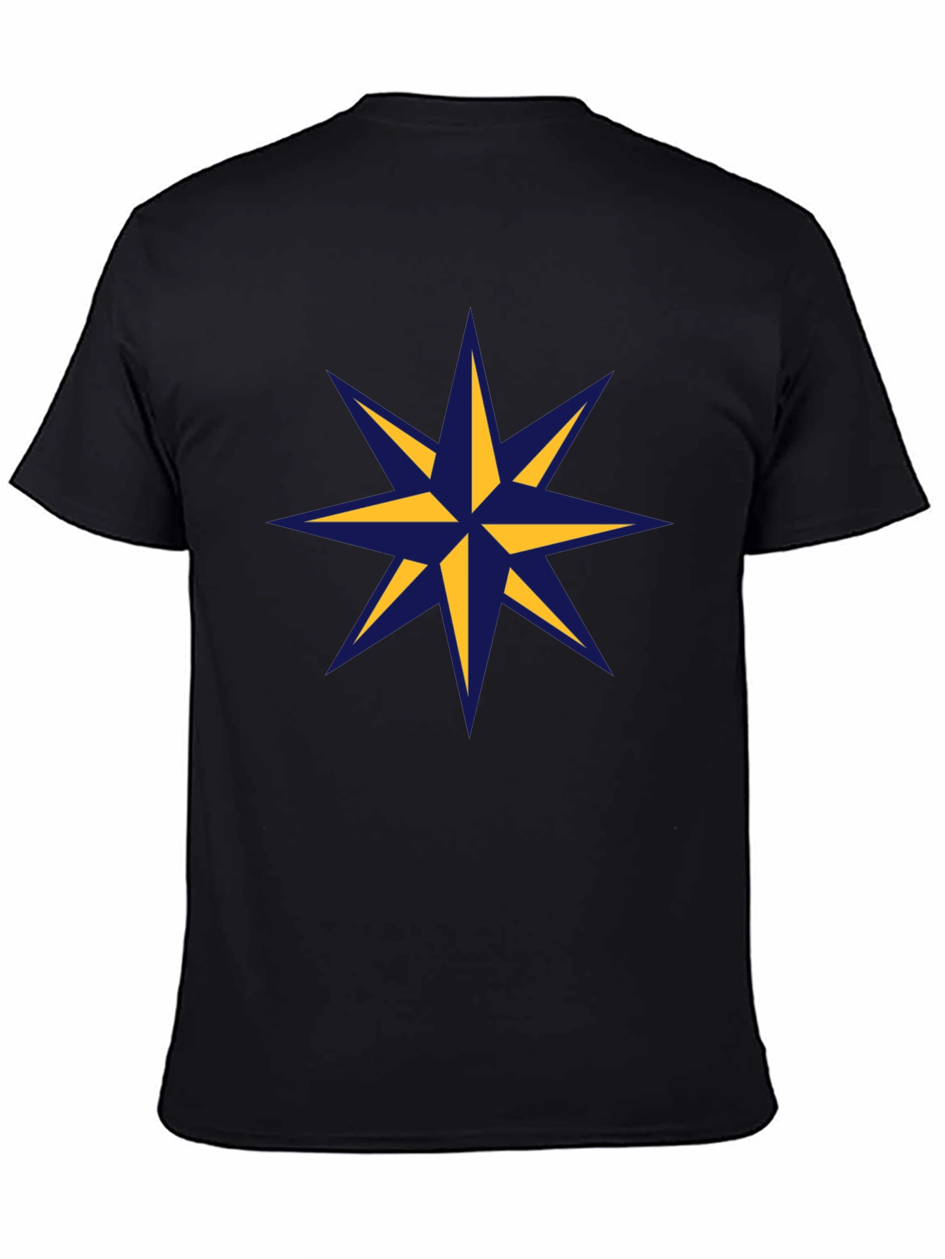 Nautical Star Graphic Tee - Stylish Mens Black T-Shirt