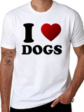 I Heart Dogs Graphic T-Shirt - Black