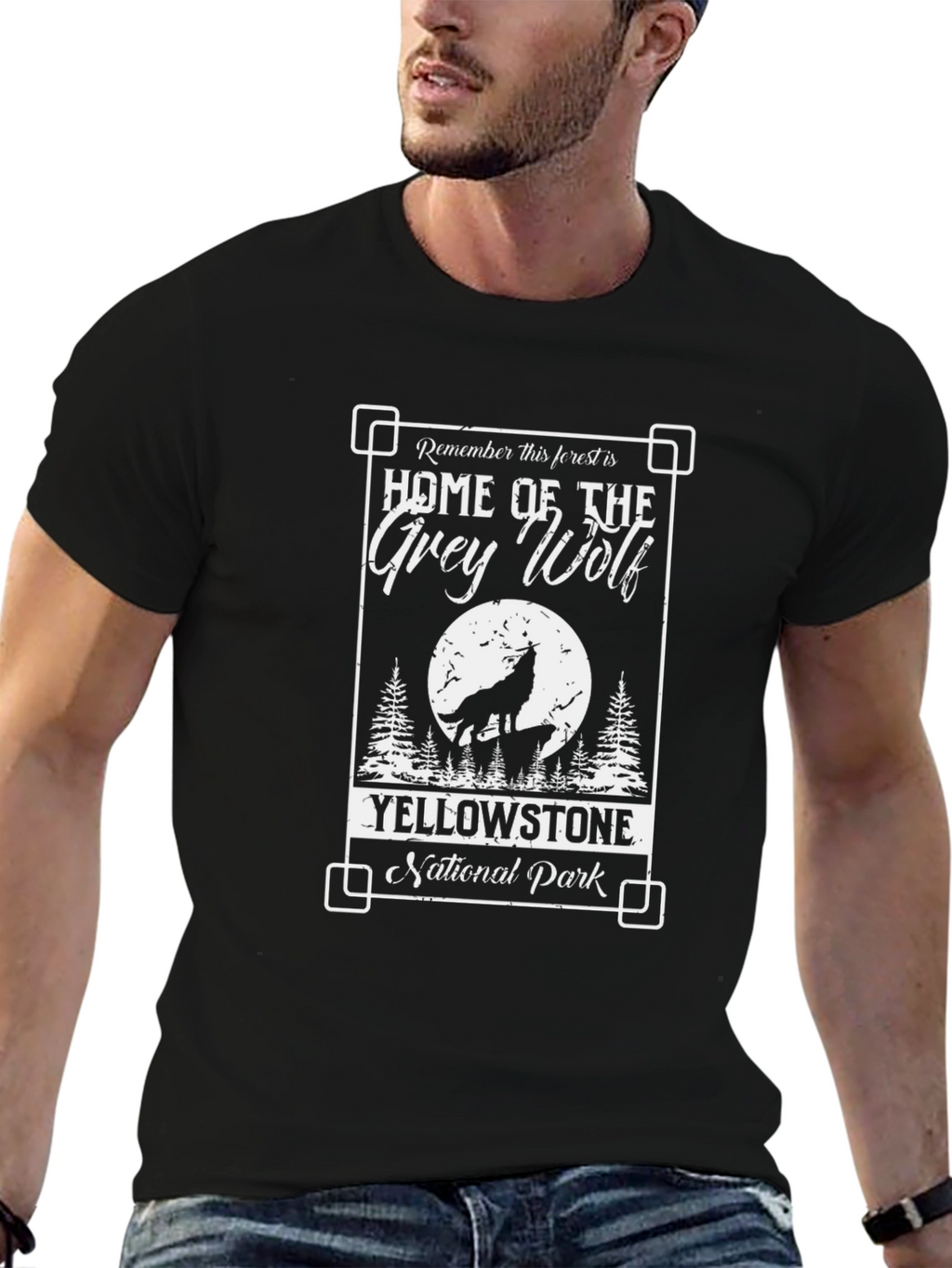 Grey Wolf Yellowstone National Park T-Shirt