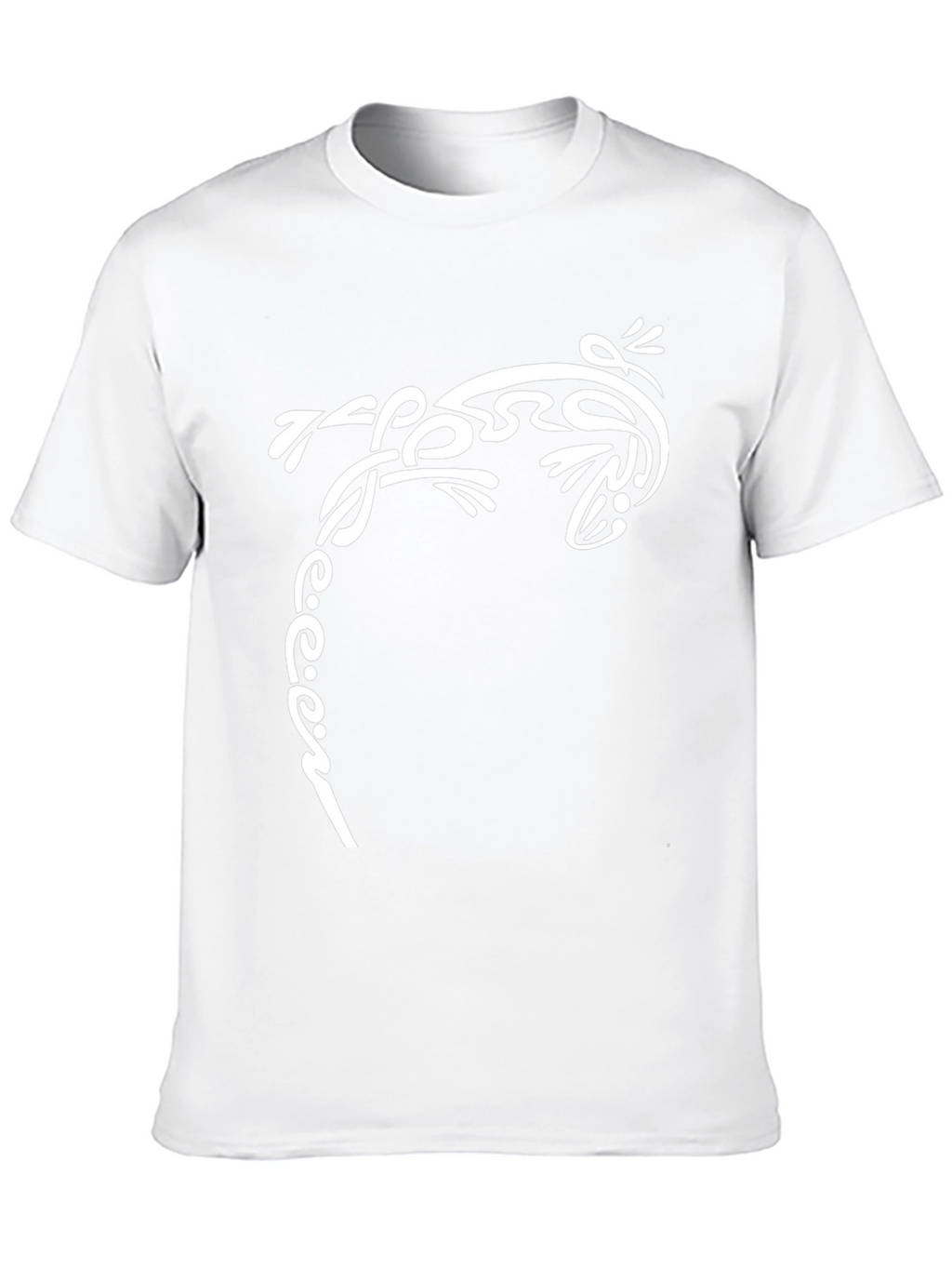 Tribal Lizard Graphic Tee - Black Cotton