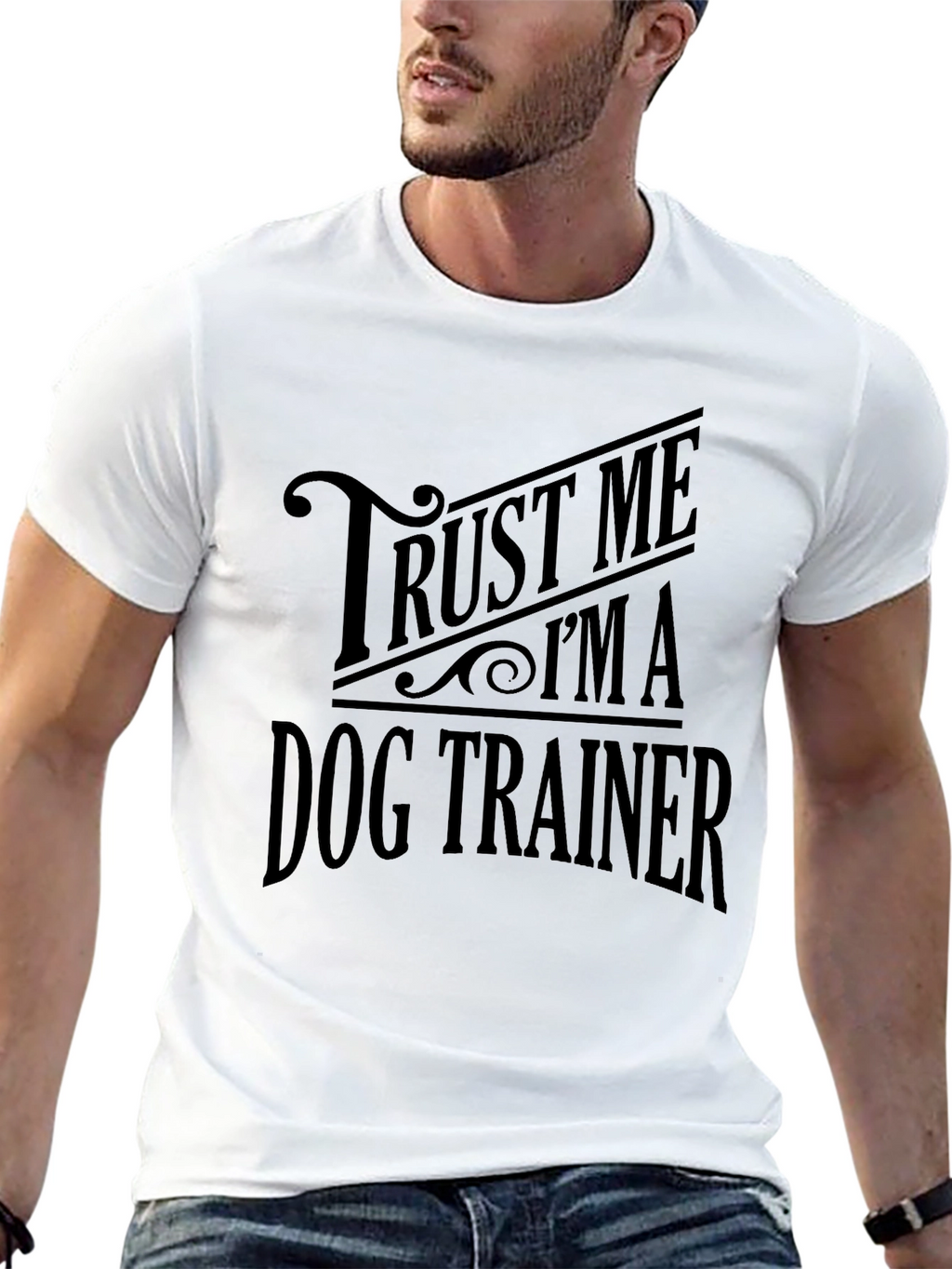 Trust Me Im A Dog Trainer Black T-Shirt