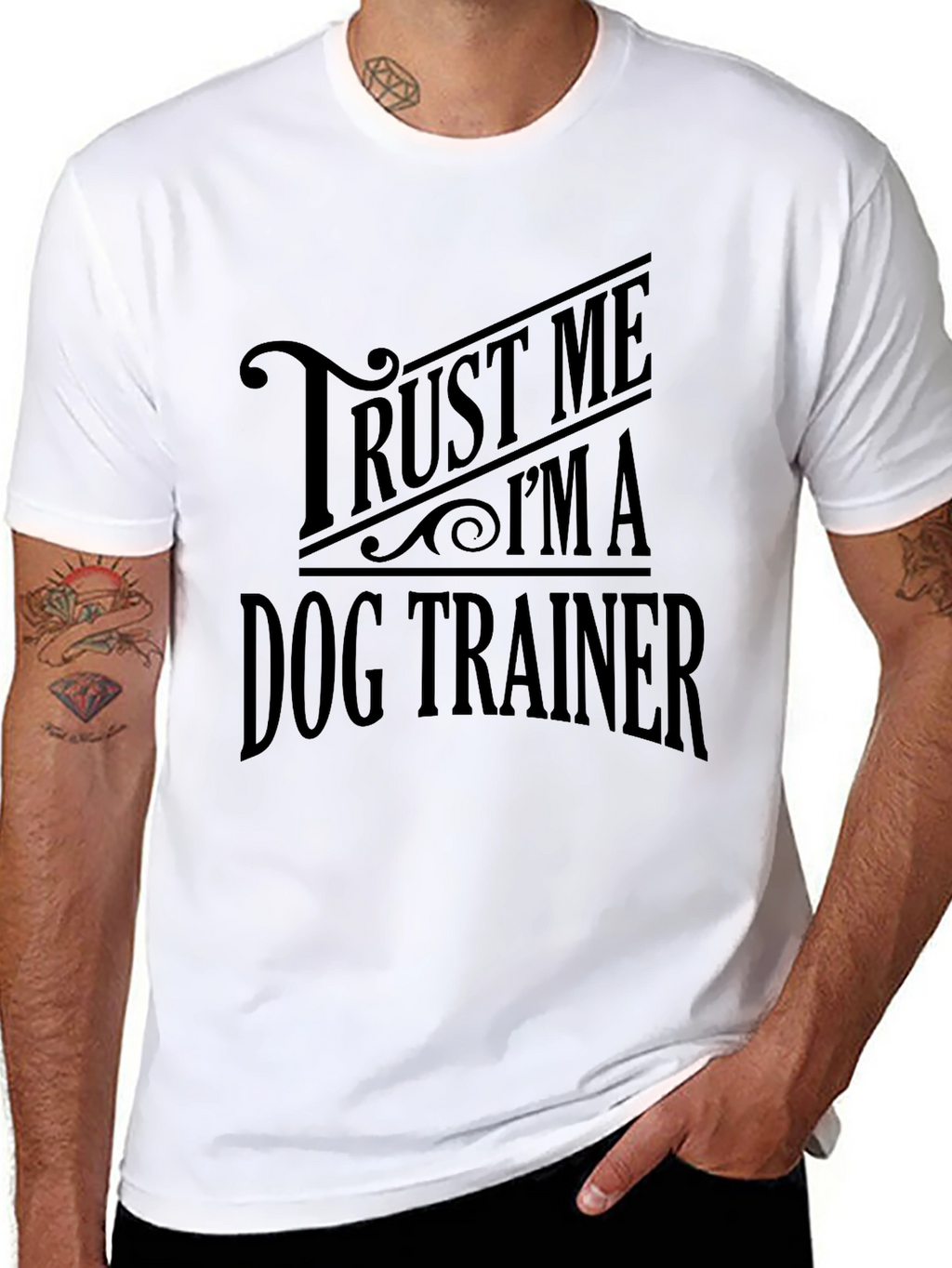 Trust Me Im A Dog Trainer Black T-Shirt