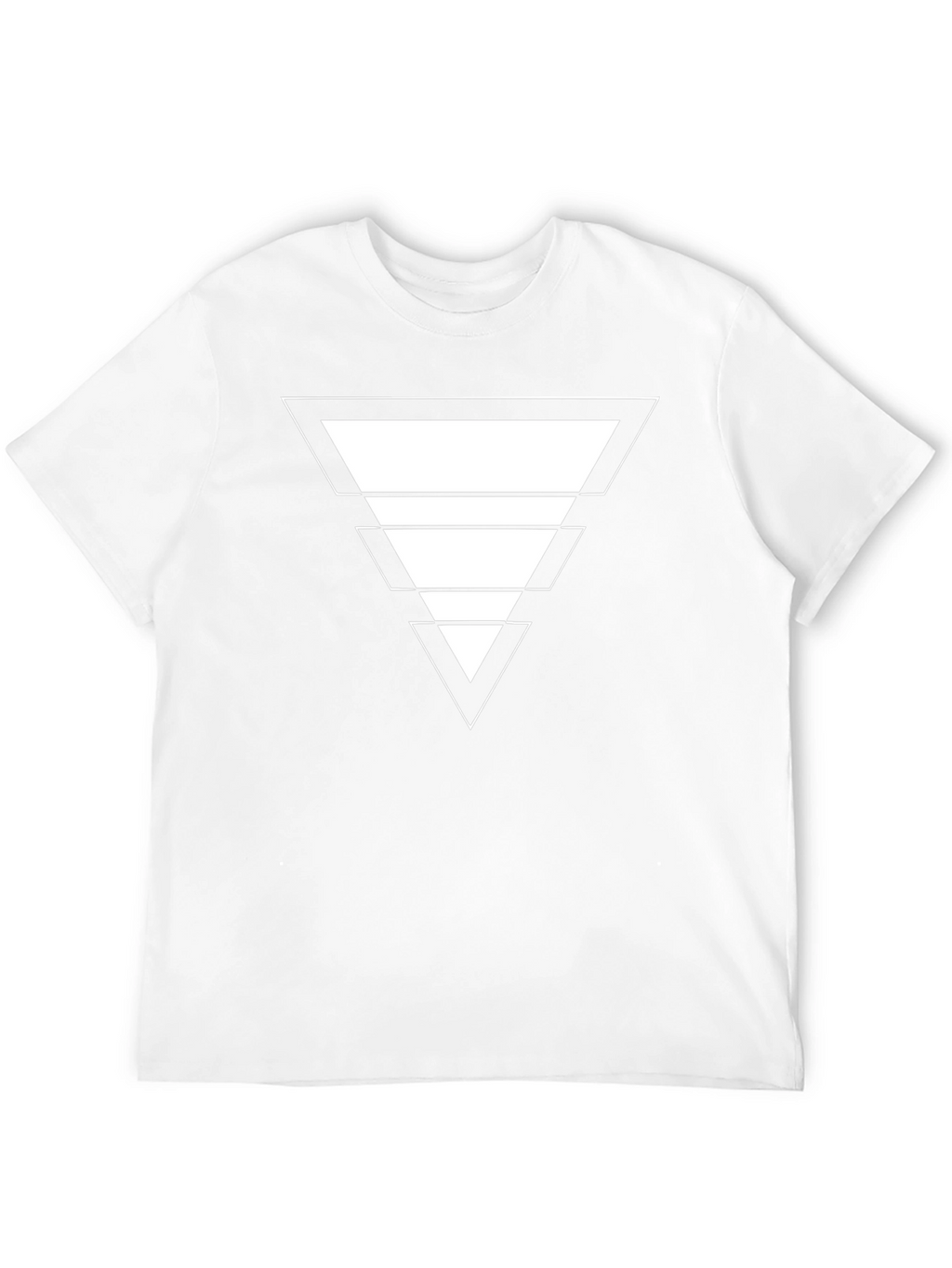 Geometric Triangle Design Black T-Shirt