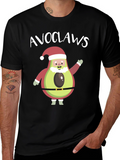 Avoclauss Santa Avocado Christmas Holiday Tee