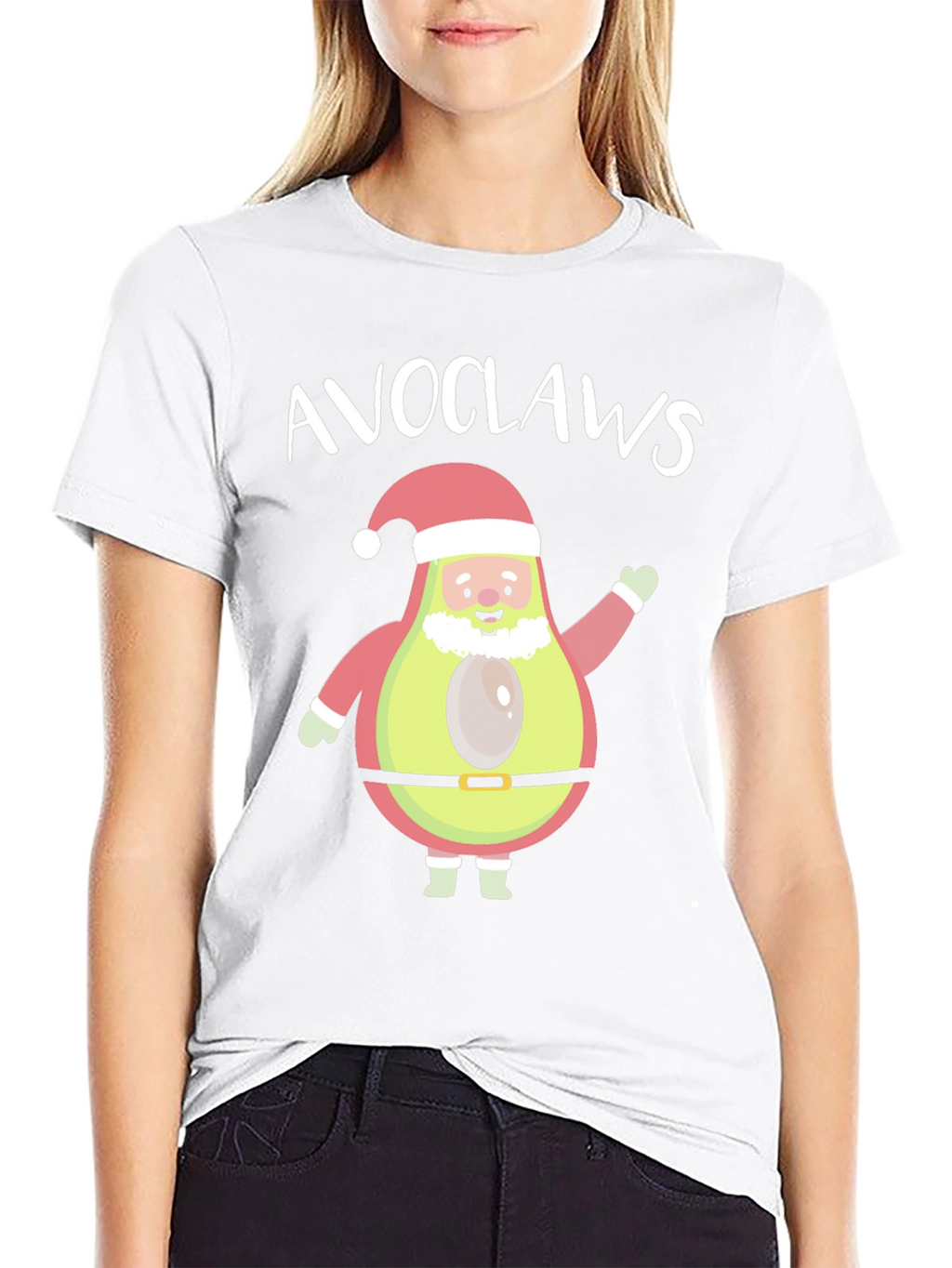 Avoclauss Santa Avocado Christmas Holiday Tee