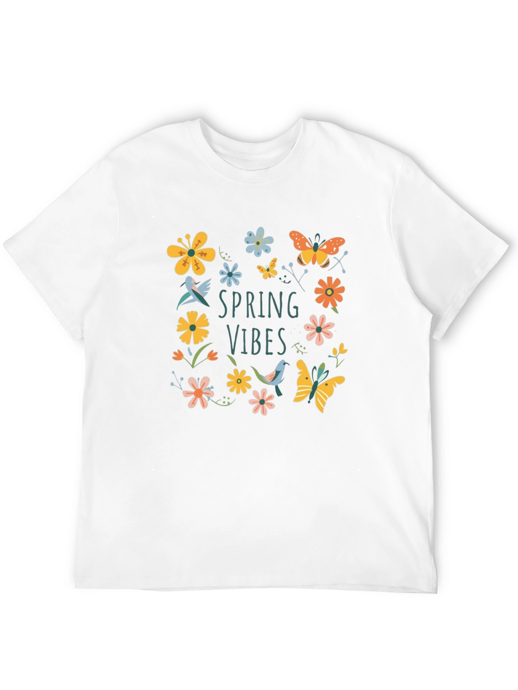 Spring Vibes Graphic Tee - Black