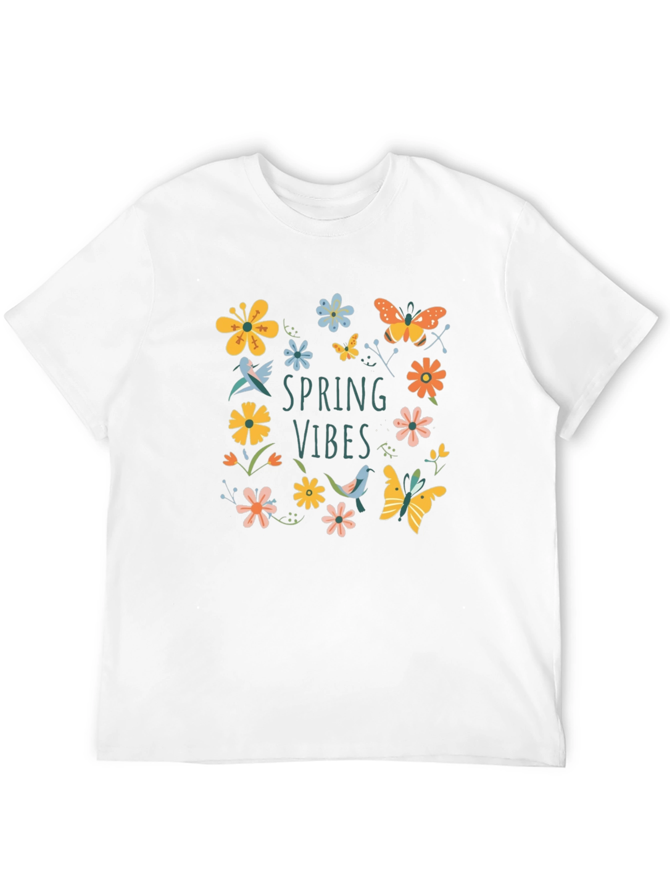 Spring Vibes Graphic Tee - Black