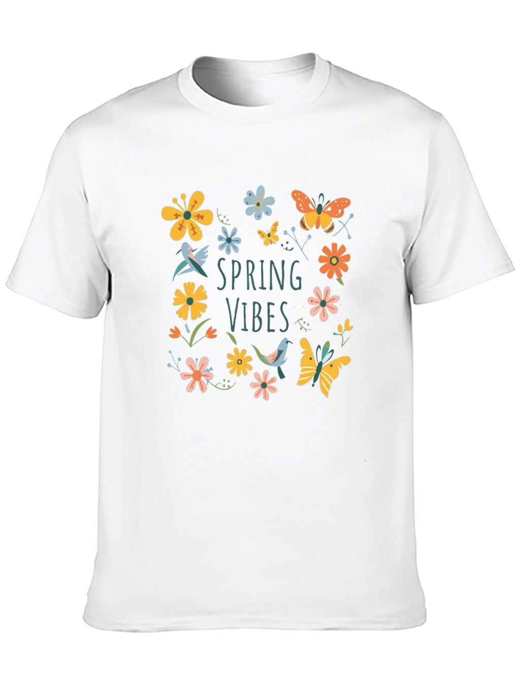 Spring Vibes Graphic Tee - Black
