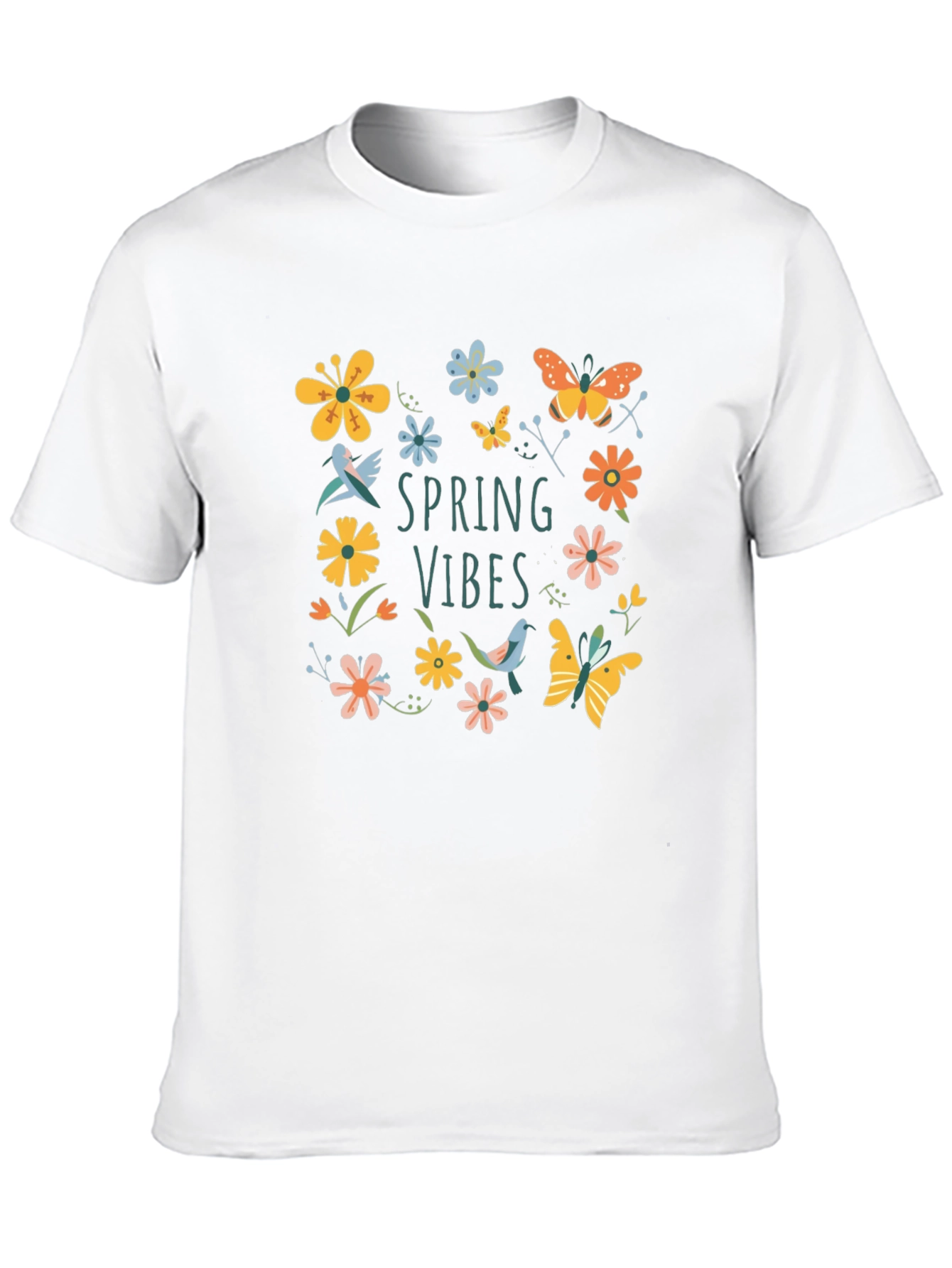 Spring Vibes Graphic Tee - Black