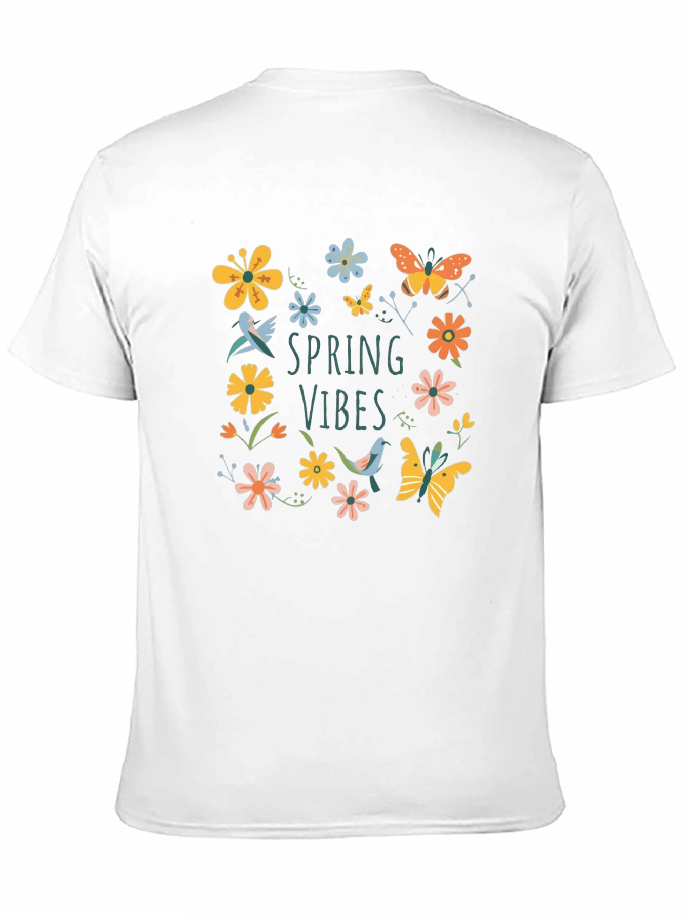 Spring Vibes Graphic Tee - Black
