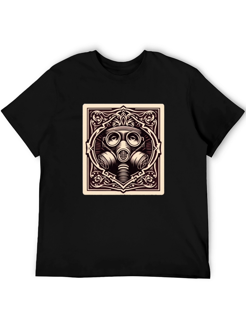 Gas Mask Graphic Tee - Dark Humor Style