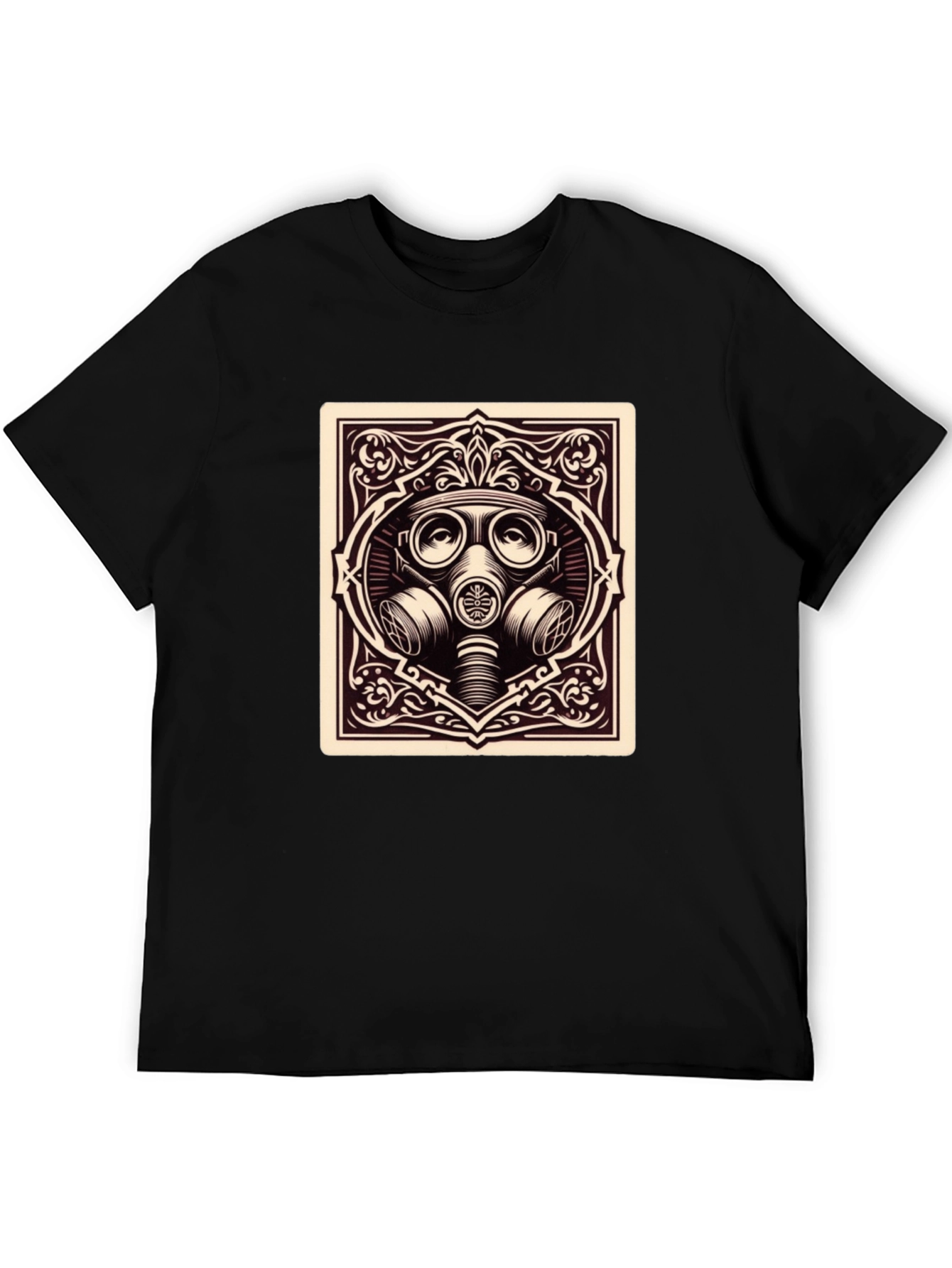 Gas Mask Graphic Tee - Dark Humor Style