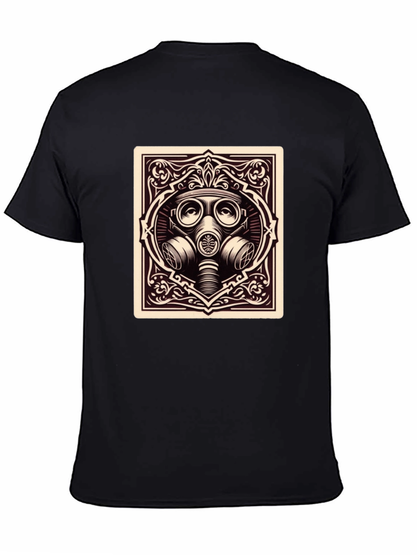 Gas Mask Graphic Tee - Dark Humor Style