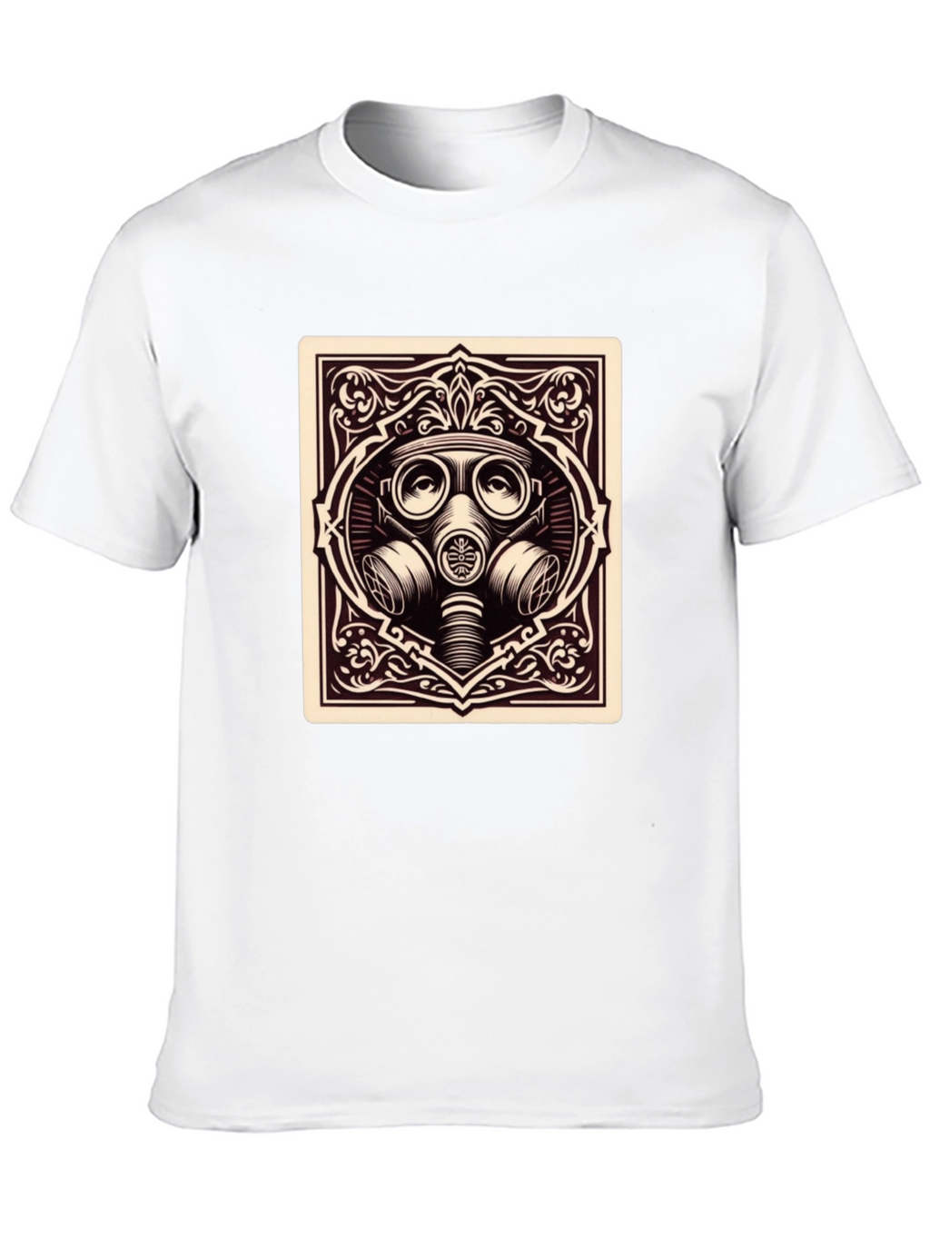 Gas Mask Graphic Tee - Dark Humor Style