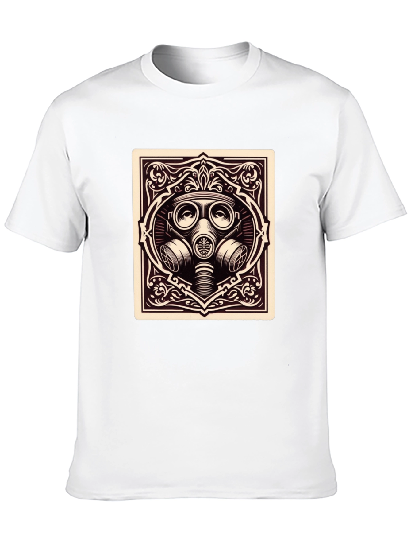 Gas Mask Graphic Tee - Dark Humor Style